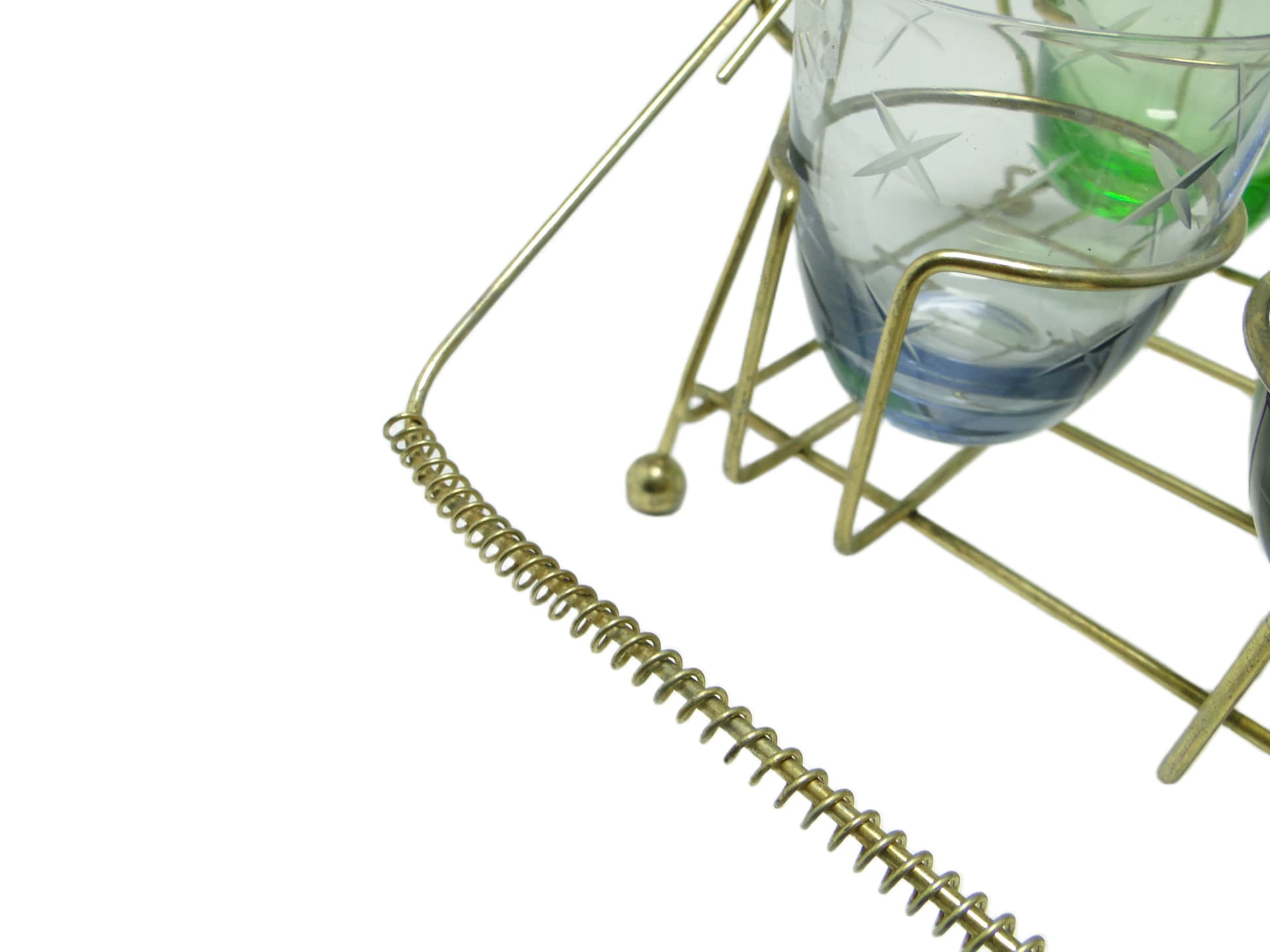 Kabaret na kieliszki, mid-century modern, szkło, Belgia, lata 60. - 95799