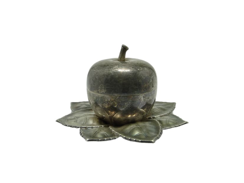 Kabaret na alkohole, art déco, mosiądz srebrzony, Węgry, lata 30.