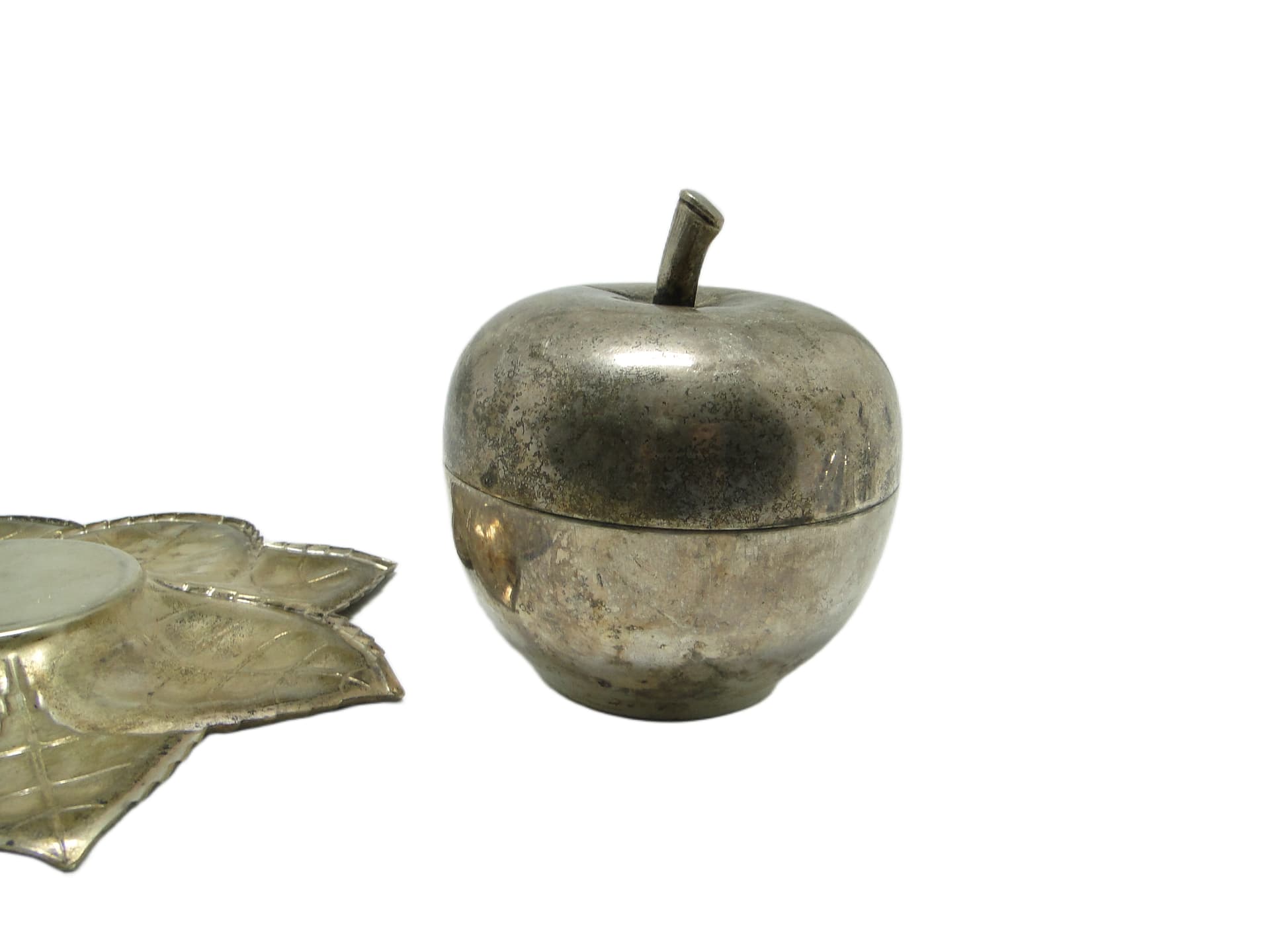 Art Deco sugar bowl, silver-plated brass, Hungary, 1950s. - 95818