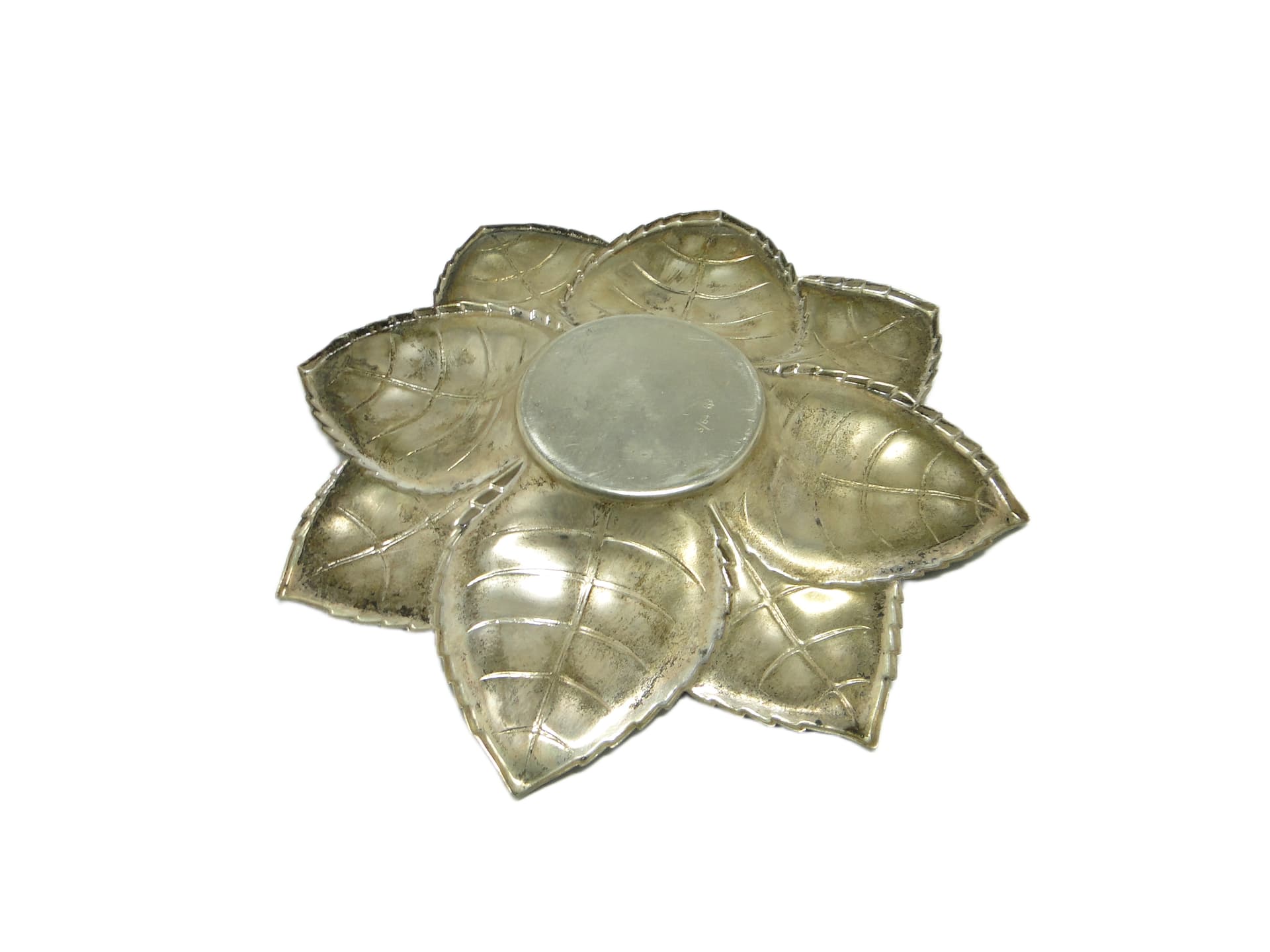 Art Deco sugar bowl, silver-plated brass, Hungary, 1950s. - 95820