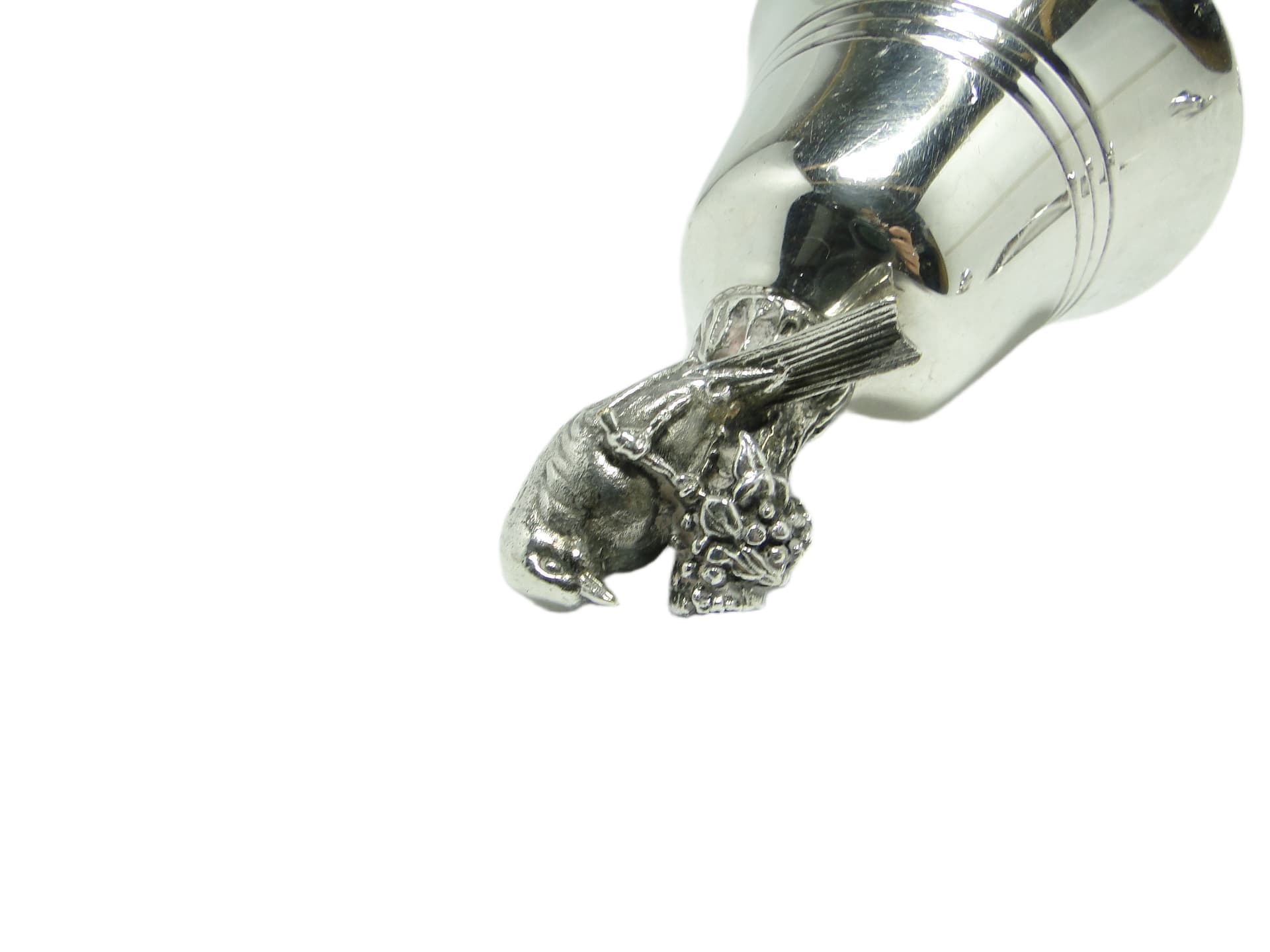 Dzwonek na służbę postmodernizm, mosiądz chromowany, Niemcy, lata 70. - 95827