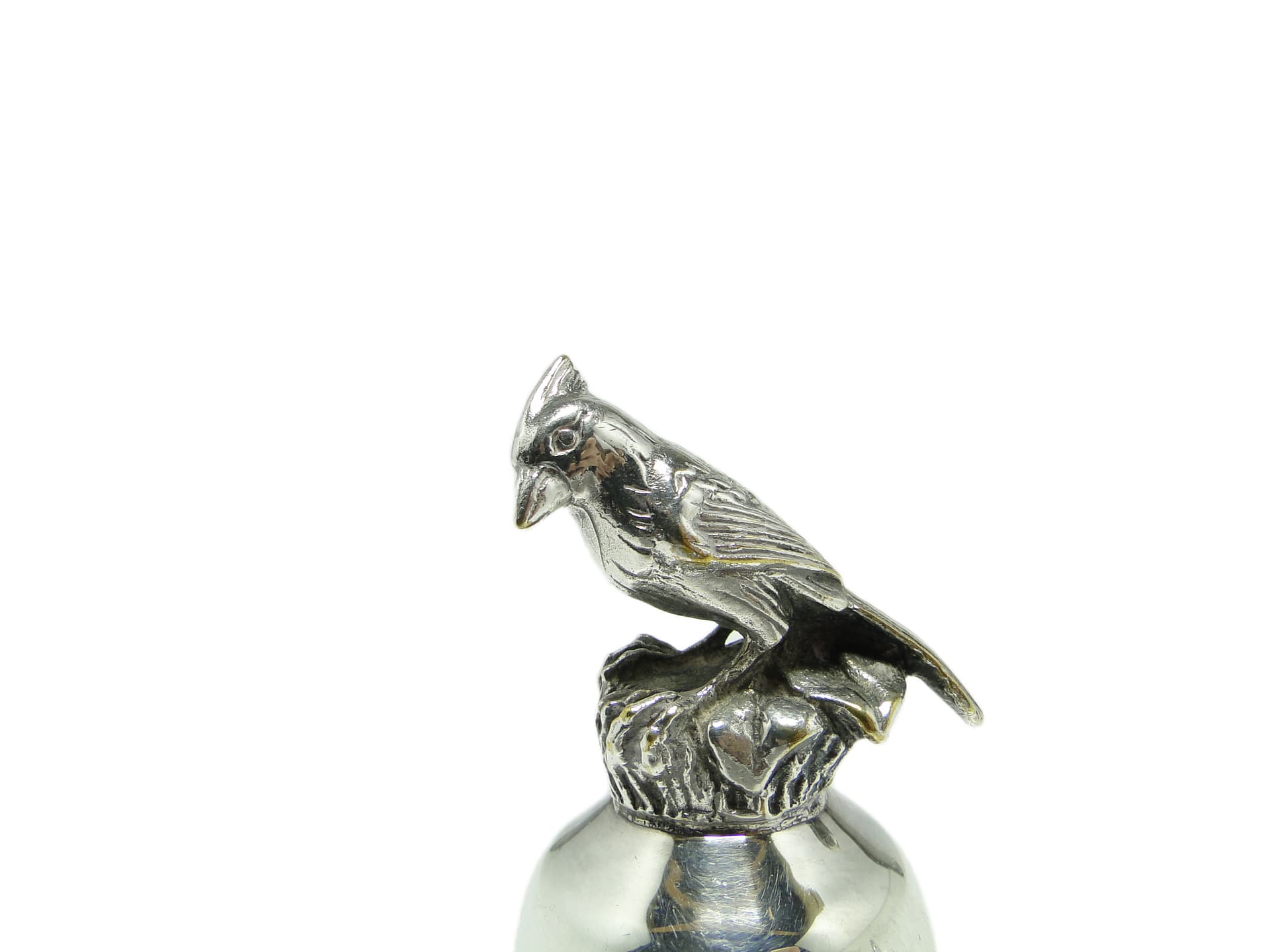 Dzwonek na służbę figuralny, postmodernizm, mosiądz chromowany, Niemcy, lata 70. - 95835