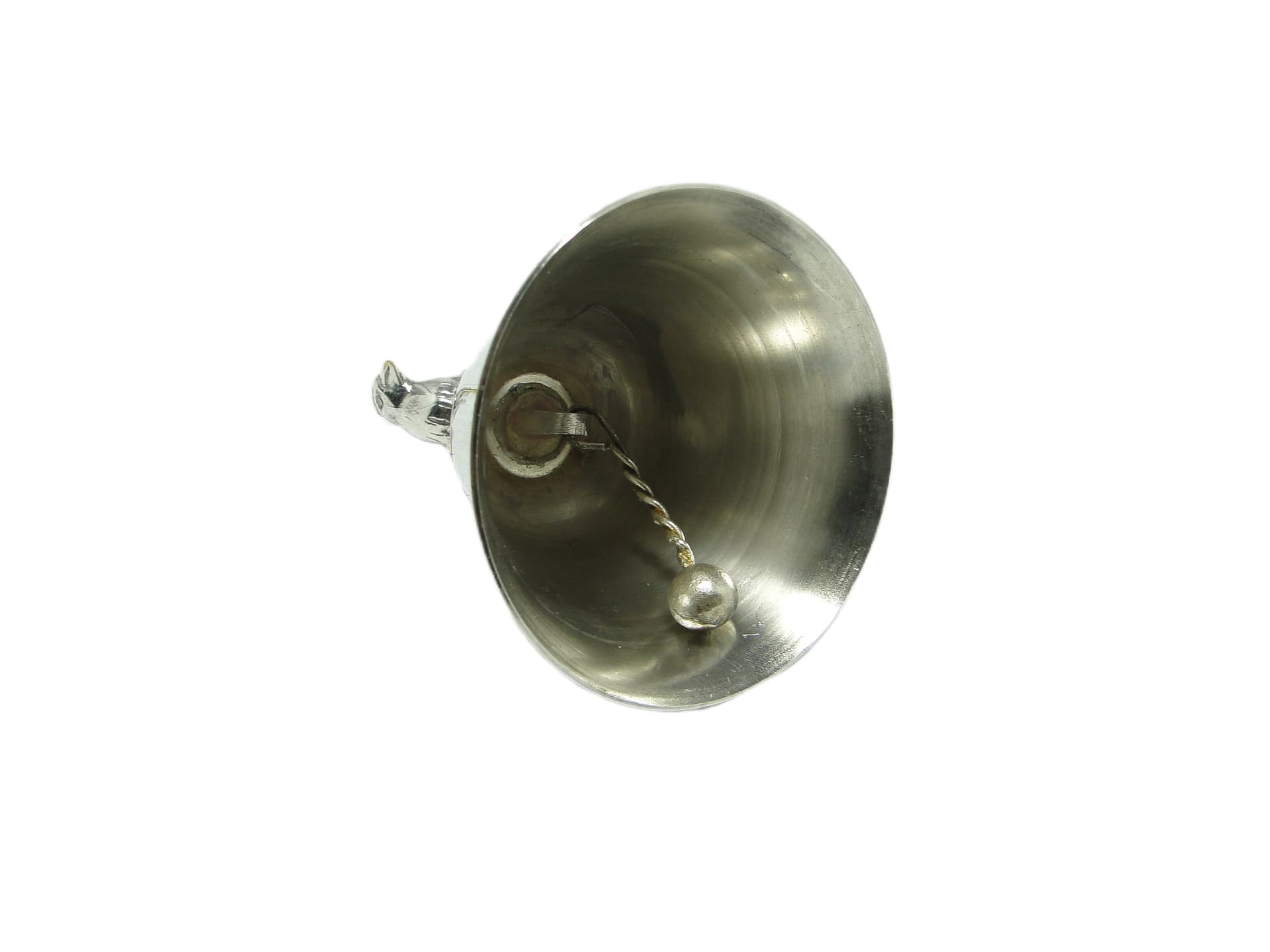 Dzwonek na służbę figuralny, postmodernizm, mosiądz chromowany, Niemcy, lata 70. - 95838