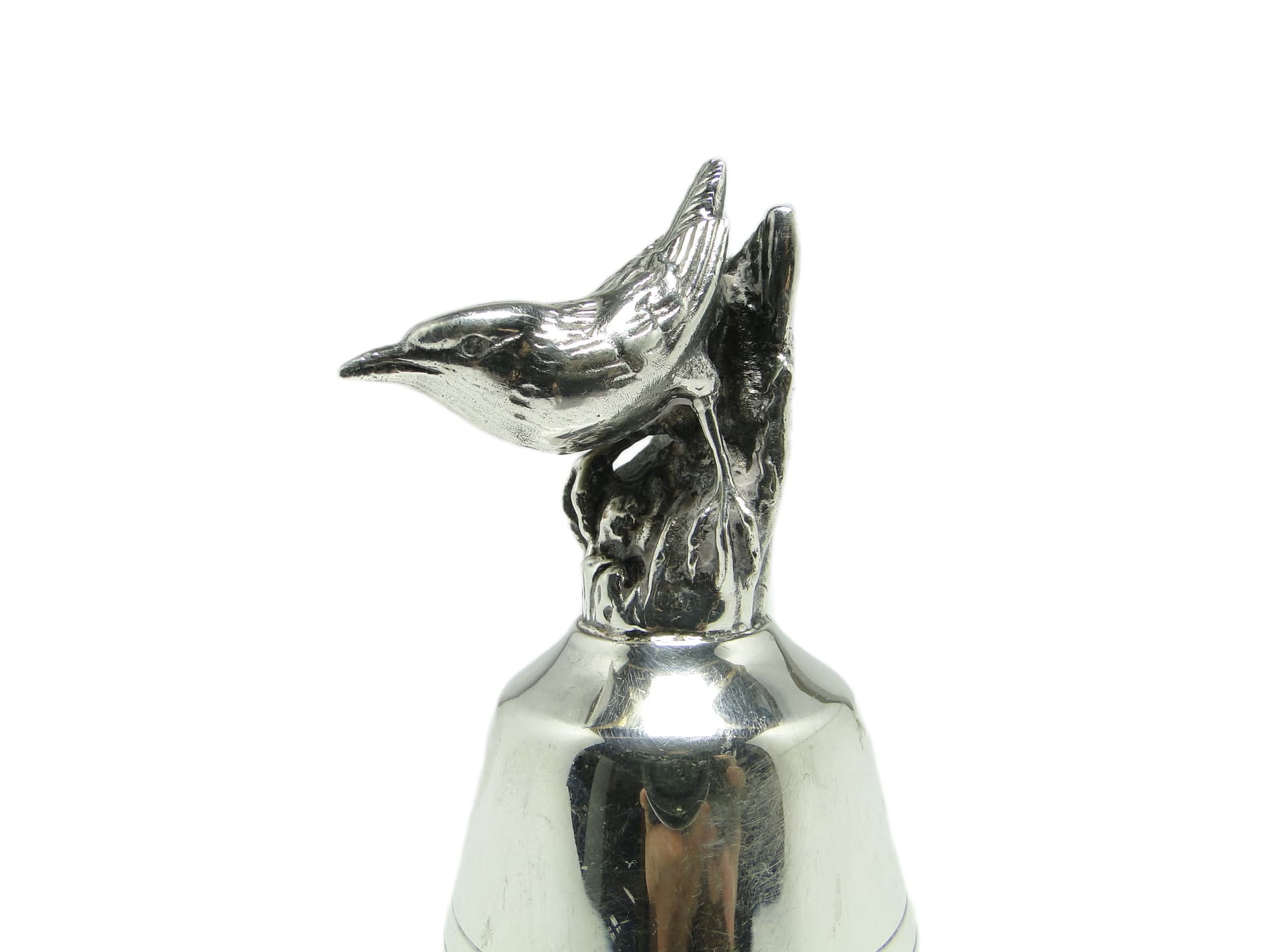 Postmodern figurative bell, chrome-plated brass, Germany, 1970s. - 95850
