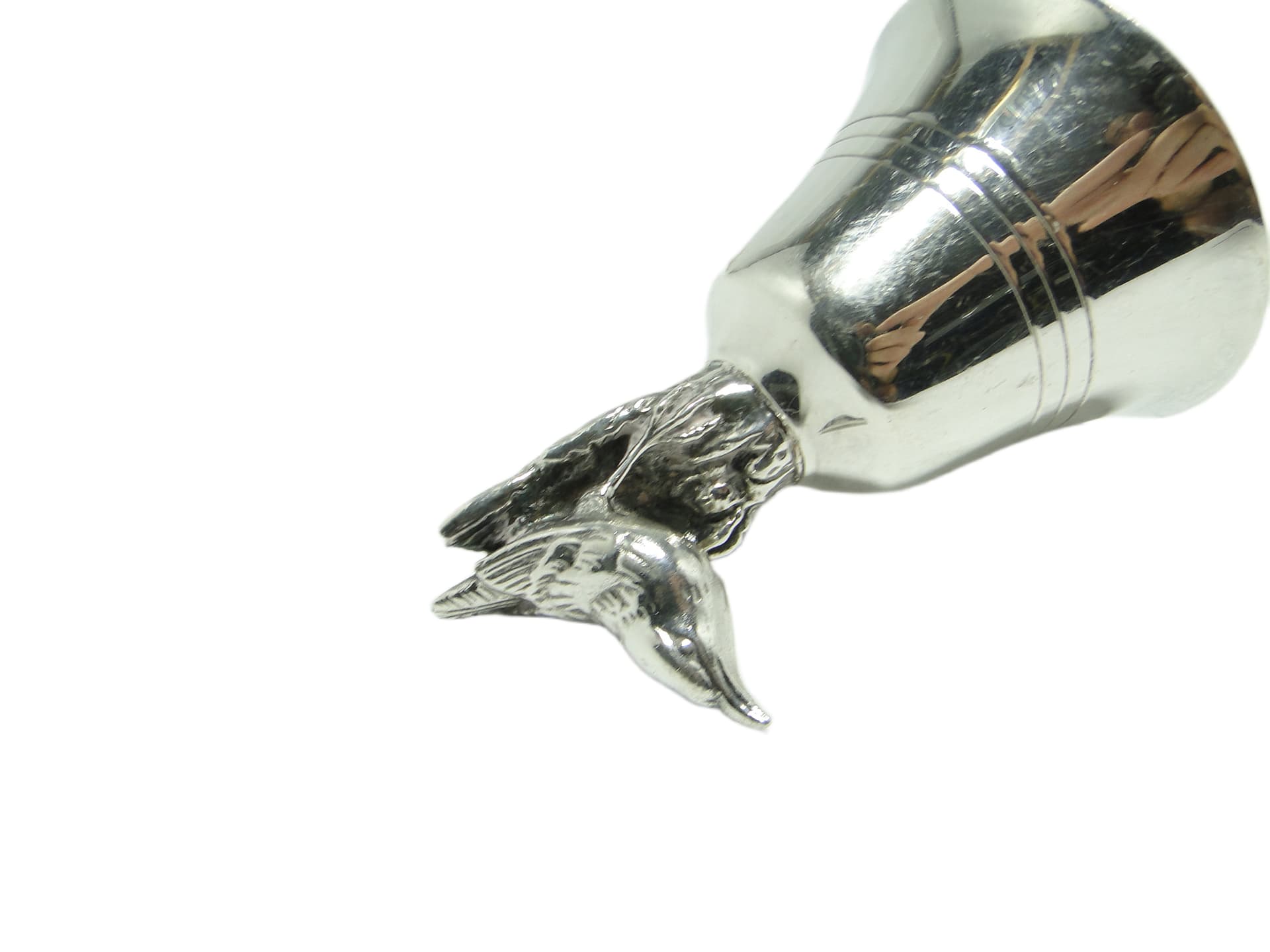 Postmodern figurative bell, chrome-plated brass, Germany, 1970s. - 95853