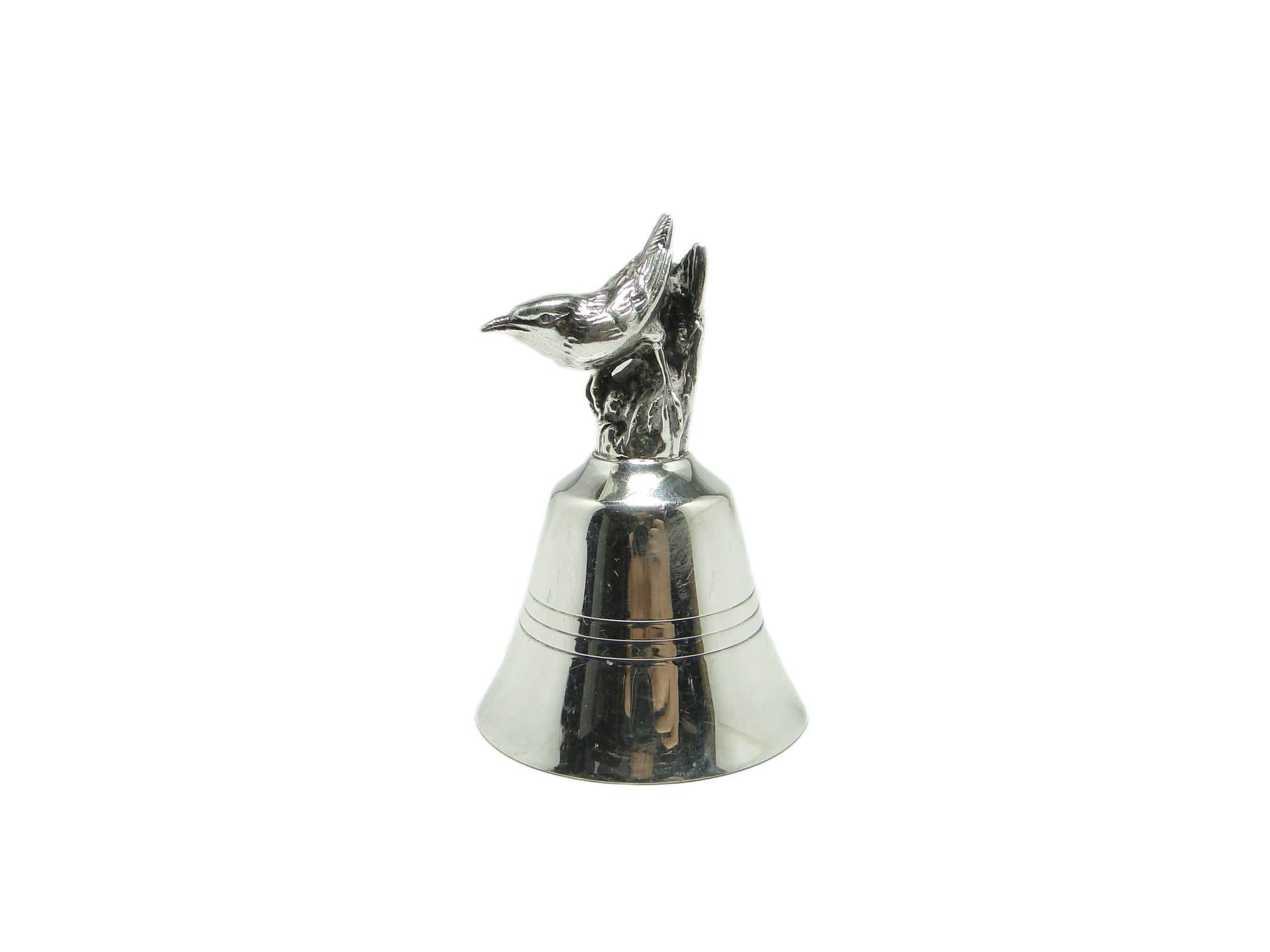 Postmodern figurative bell, chrome-plated brass, Germany, 1970s. - 95849