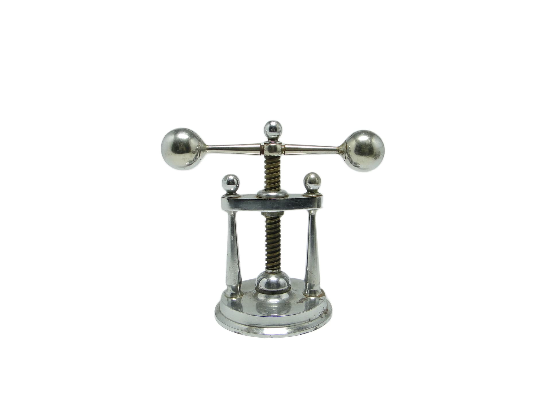 Dziadek do orzechów Art Deco, mosiądz chromowany, Niemcy, lata 30.