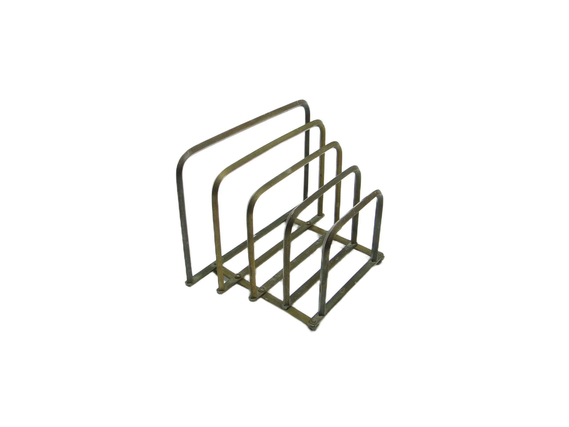 Bauhaus letter rack, brass, Germany, 1930s. - 96283