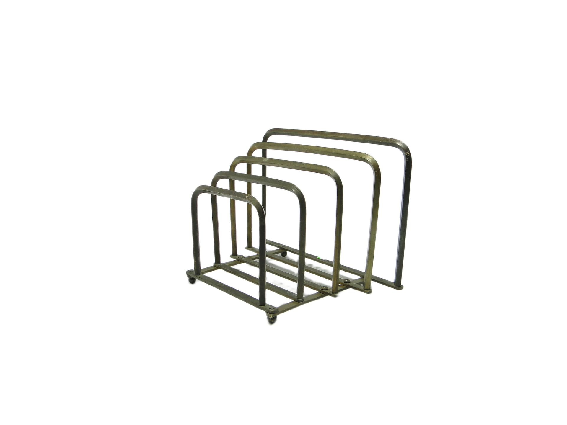 Bauhaus letter rack, brass, Germany, 1930s. - 96288
