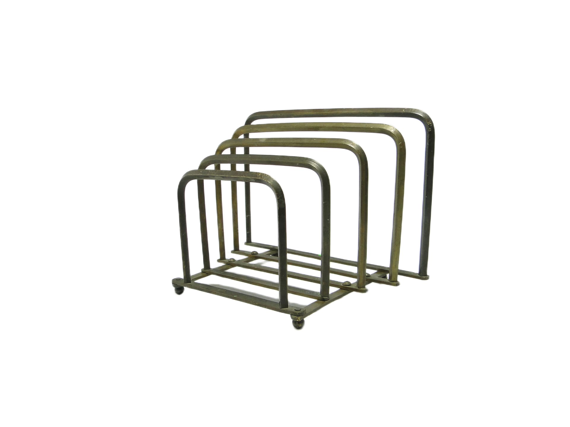 Bauhaus letter rack, brass, Germany, 1930s. - 96282