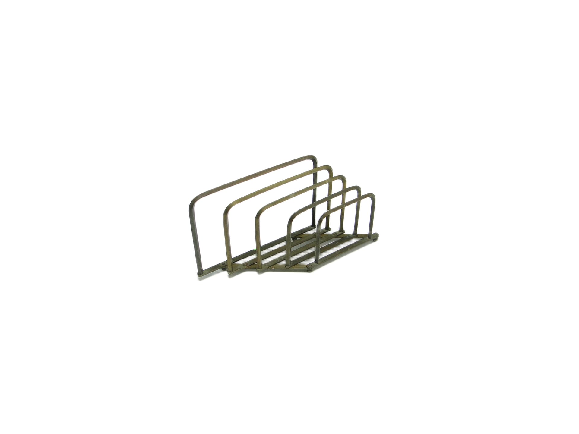 Bauhaus letter rack, brass, Germany, 1930s. - 96290