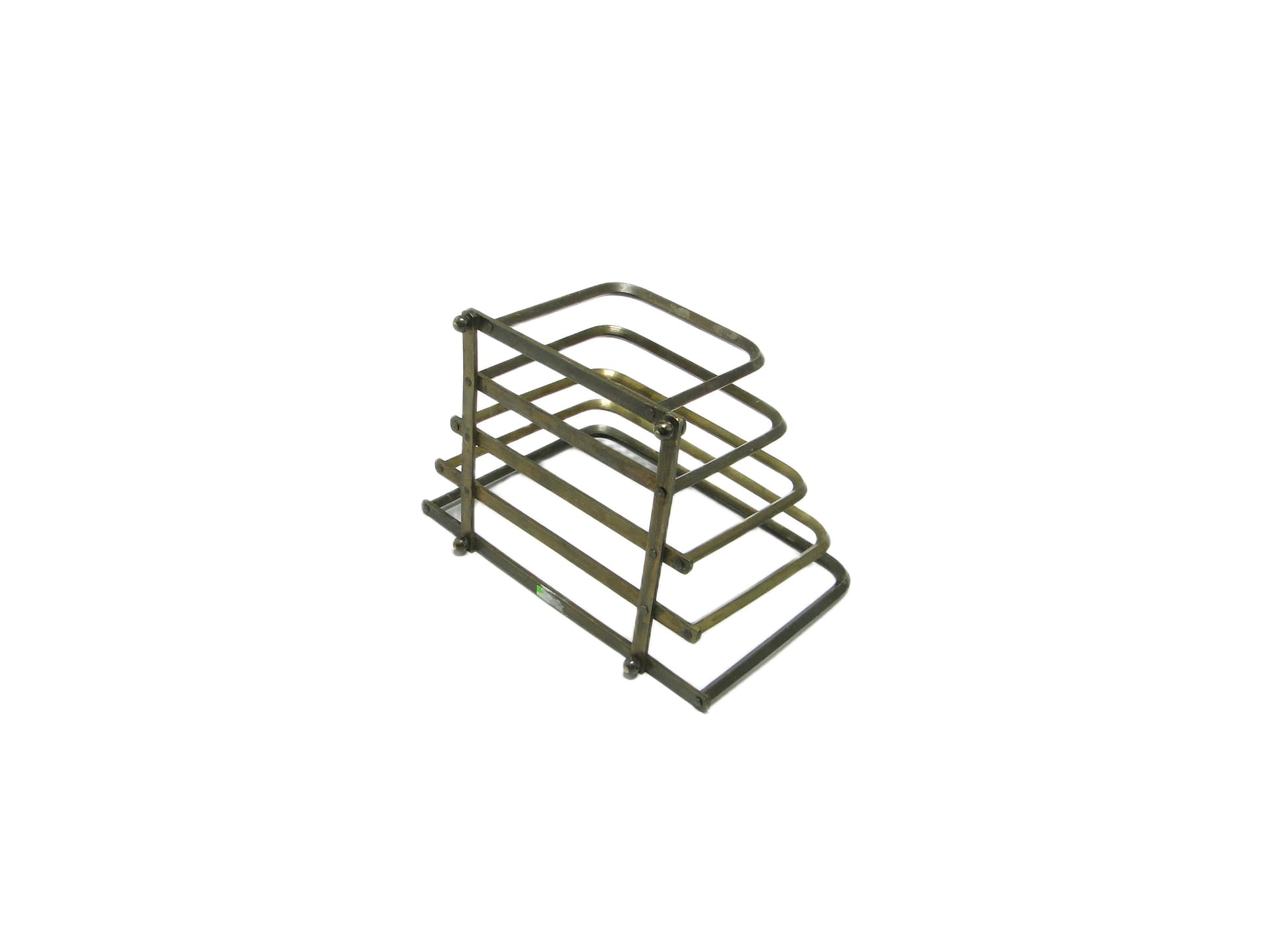 Bauhaus letter rack, brass, Germany, 1930s. - 96285