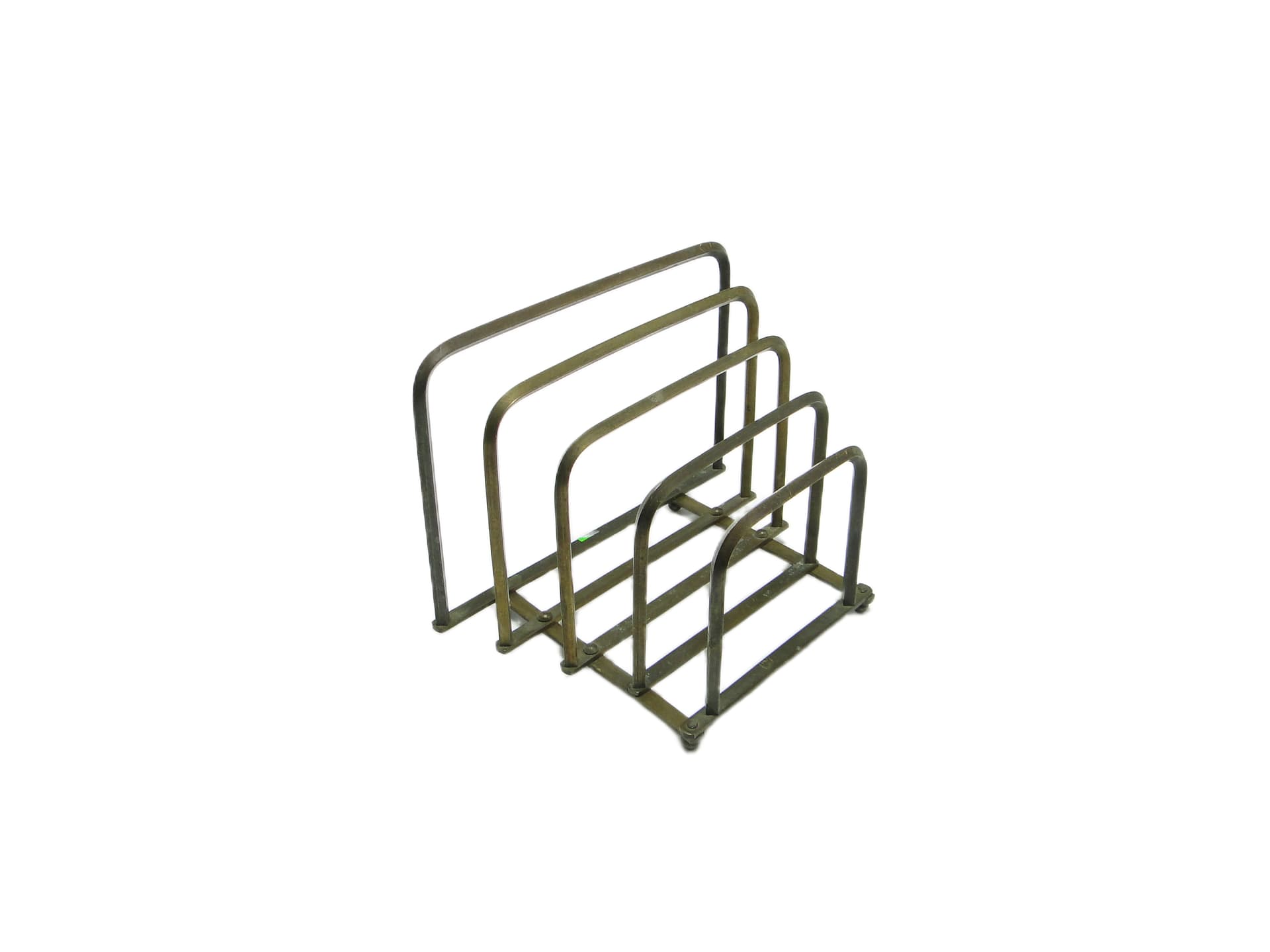 Bauhaus letter rack, brass, Germany, 1930s. - 96287