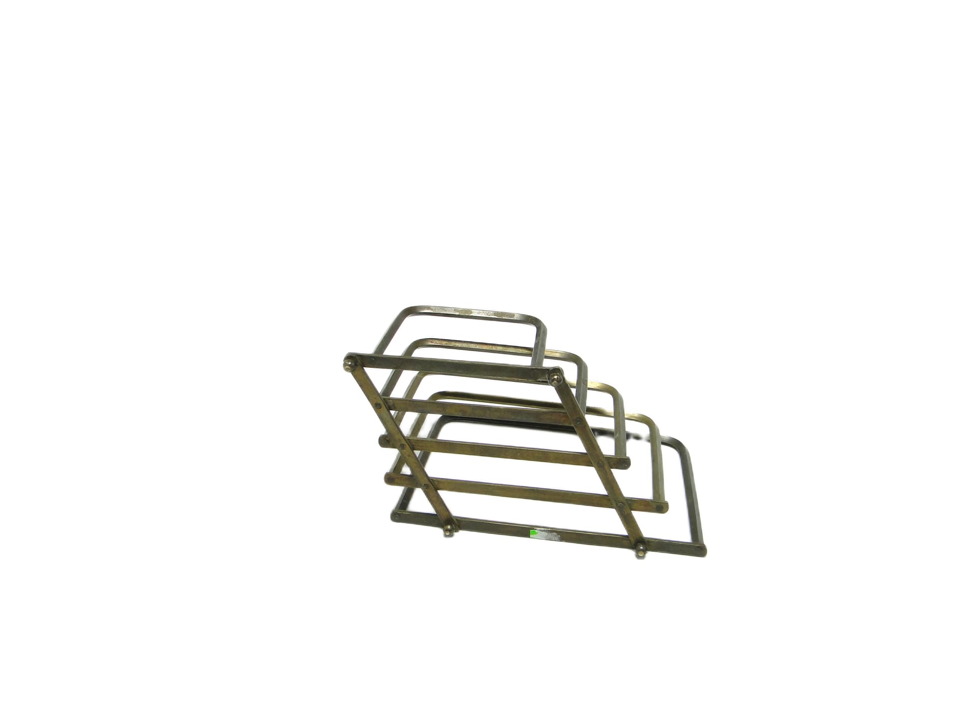 Bauhaus letter rack, brass, Germany, 1930s. - 96292