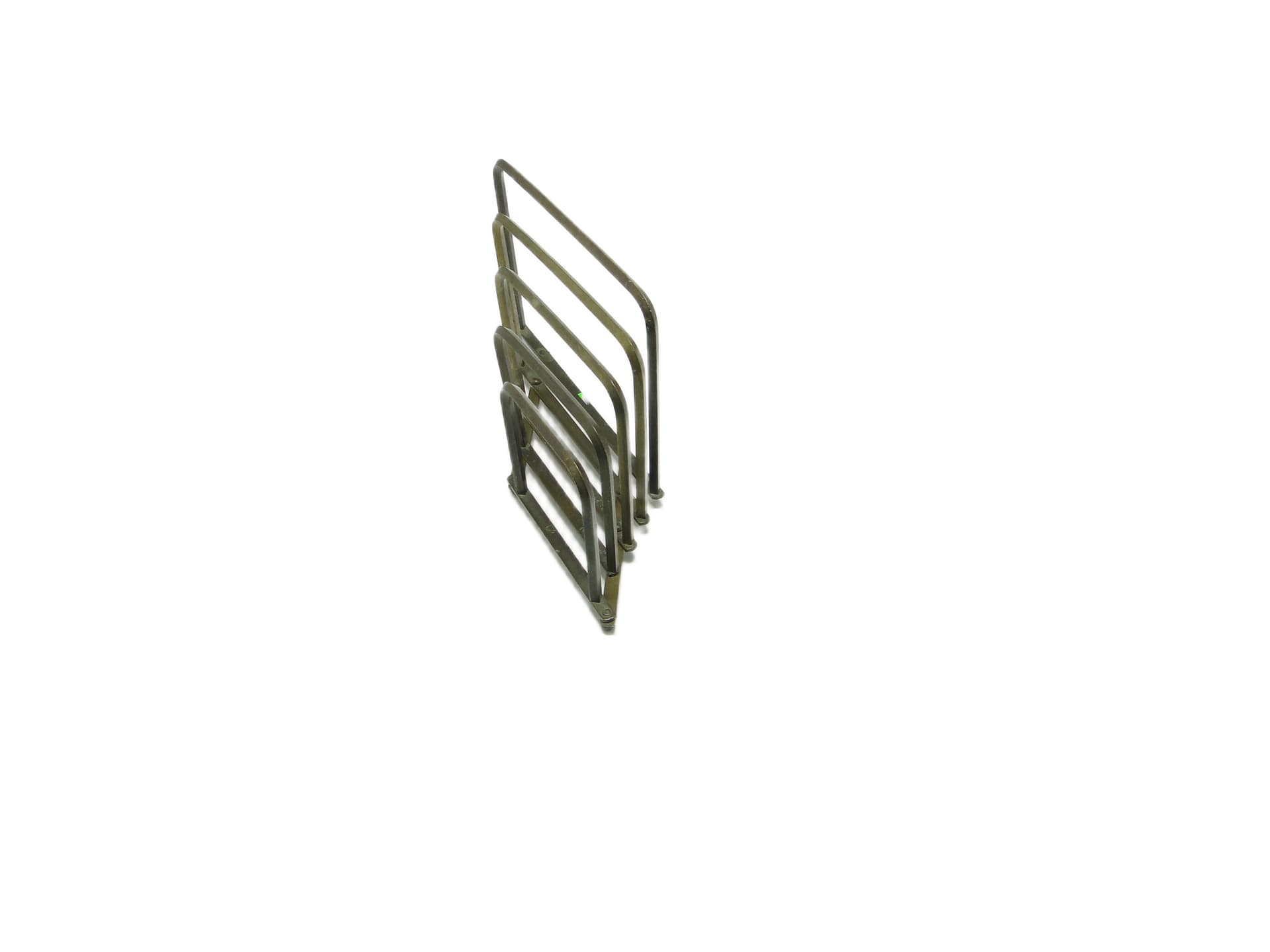 Bauhaus letter rack, brass, Germany, 1930s. - 96289