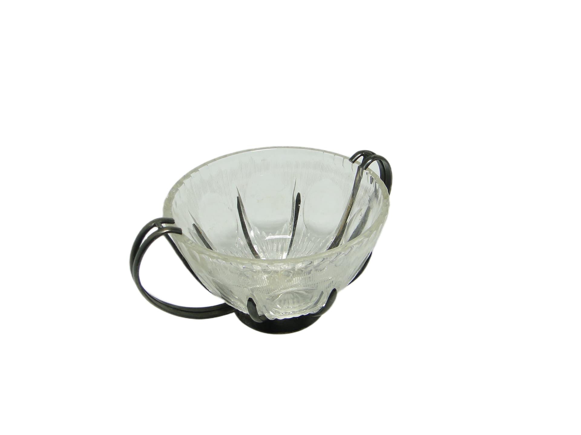 Mid-century modern sugar bowl, glass, Poland, 1960s. - 96306