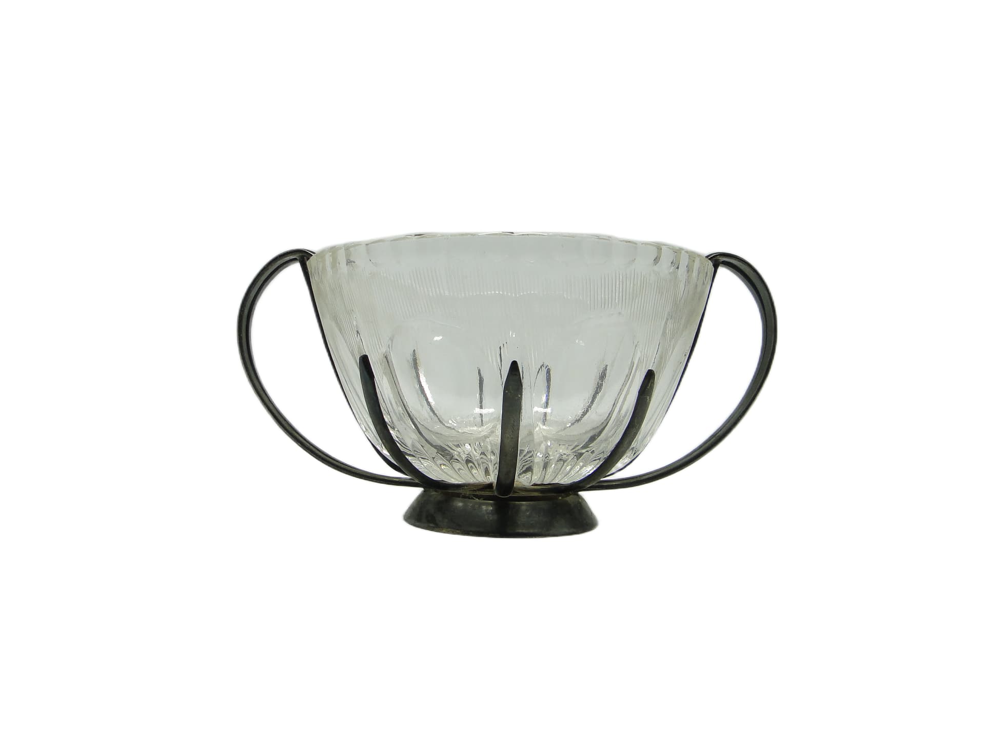 Mid-century modern sugar bowl, glass, Poland, 1960s. - 96308