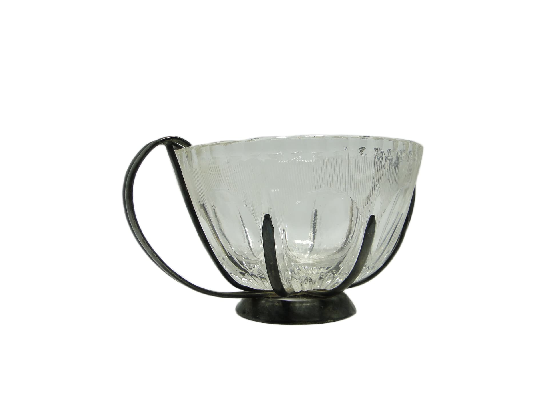 Mid-century modern sugar bowl, glass, Poland, 1960s. - 96305