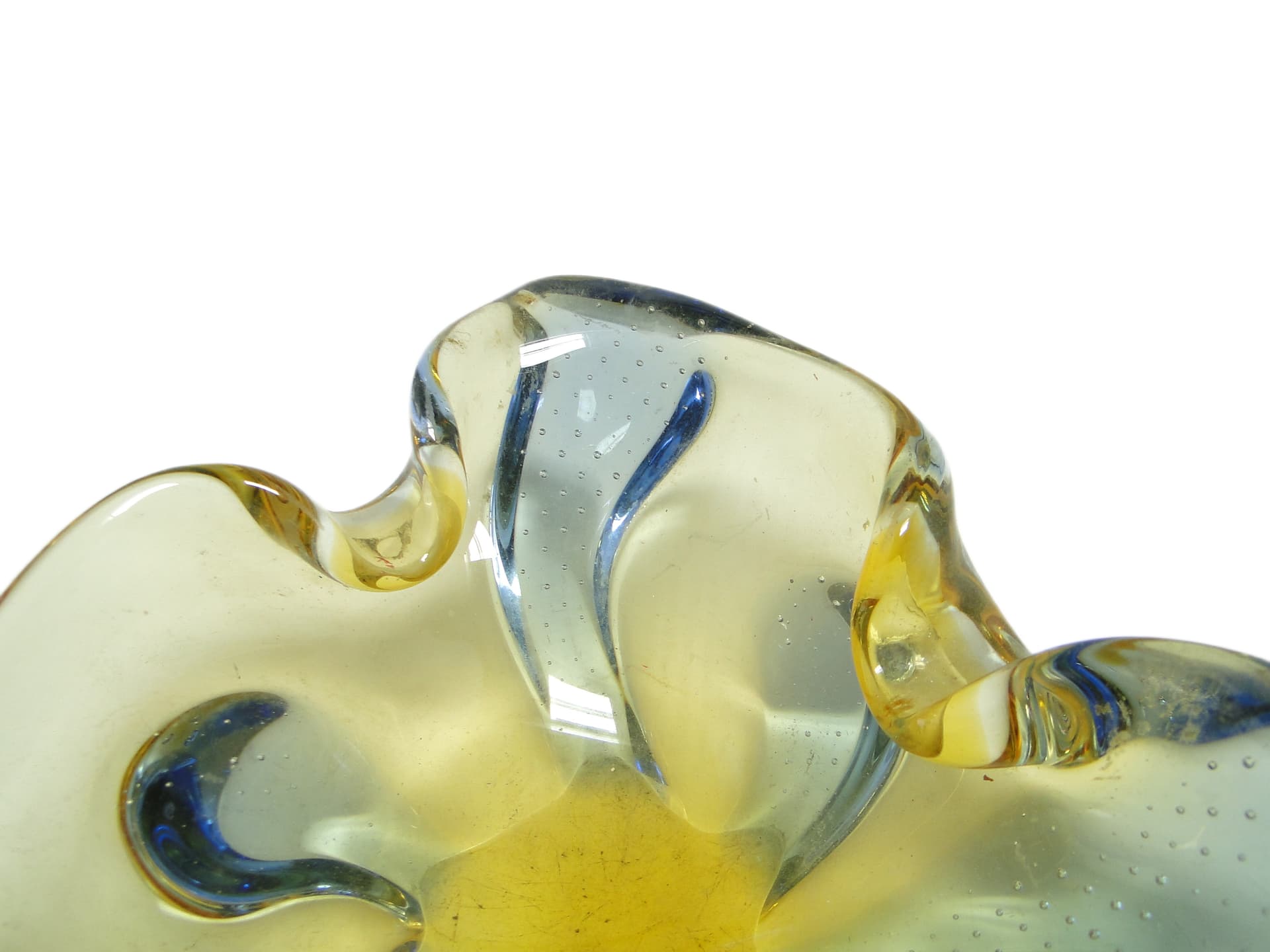 Mid-century modern bowl, glass, by H. Machanowska, Czechoslovakia, 1960s. - 96340