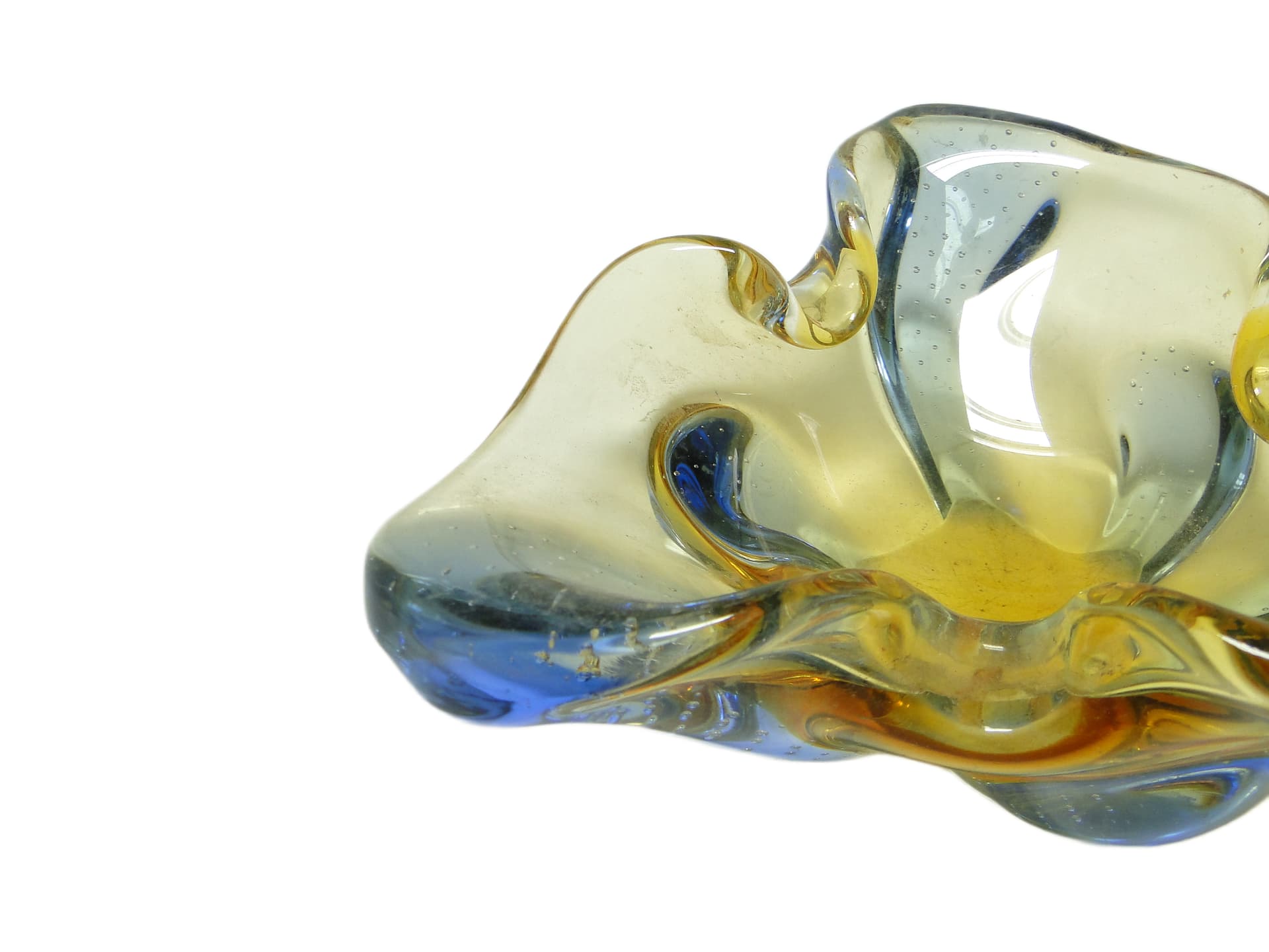 Mid-century modern bowl, glass, by H. Machanowska, Czechoslovakia, 1960s. - 96339