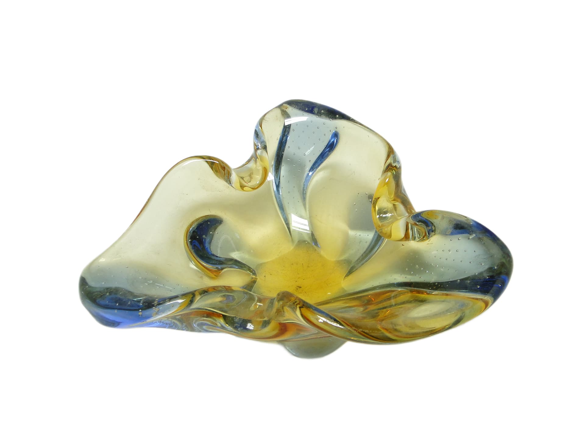 Mid-century modern bowl, glass, by H. Machanowska, Czechoslovakia, 1960s. - 96332