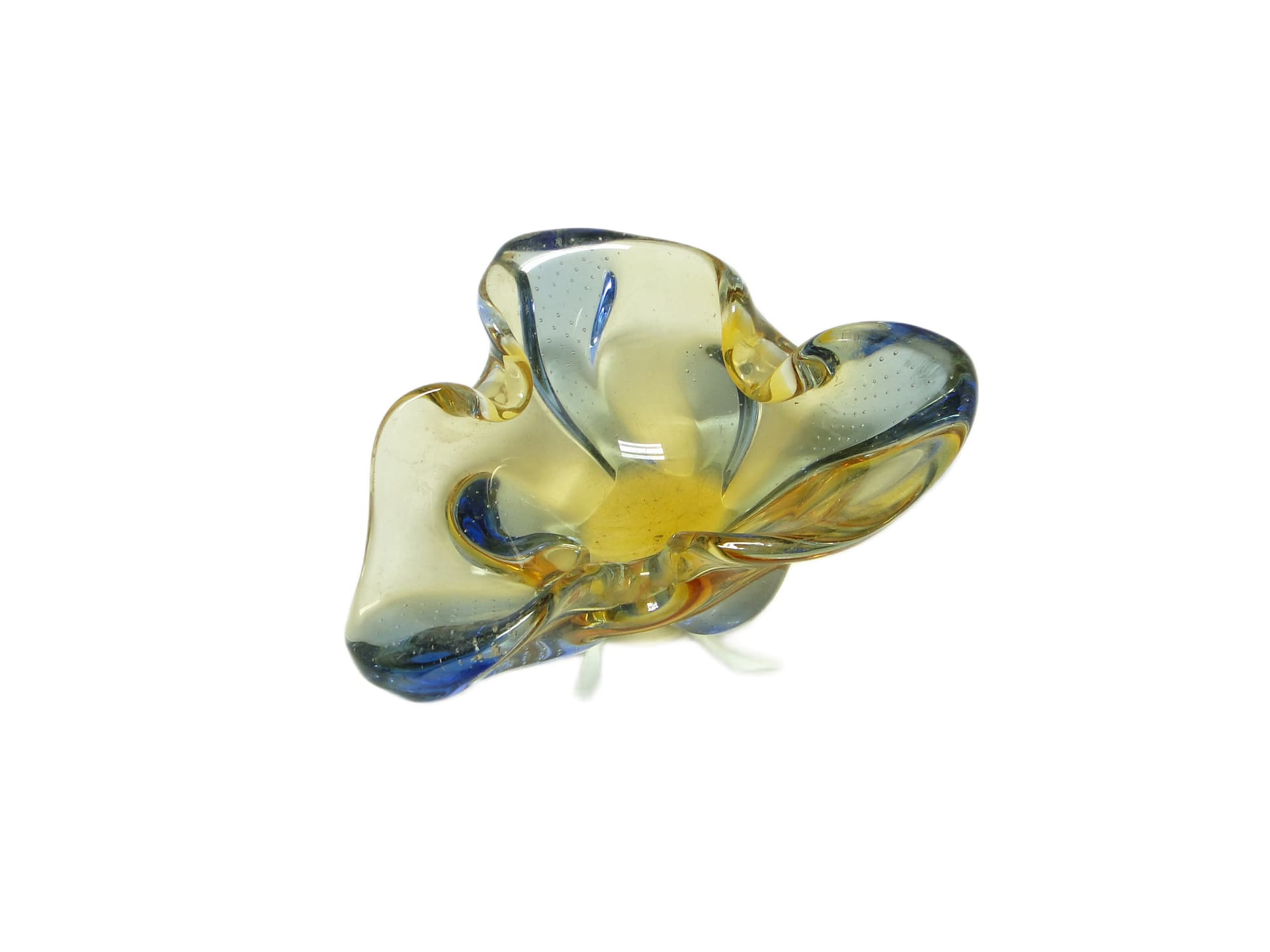 Mid-century modern bowl, glass, by H. Machanowska, Czechoslovakia, 1960s. - 96337