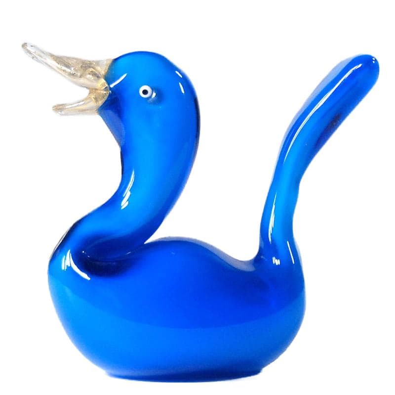 Szklana figurka kaczki, Mazzega, Włochy, lata 60. - 7062