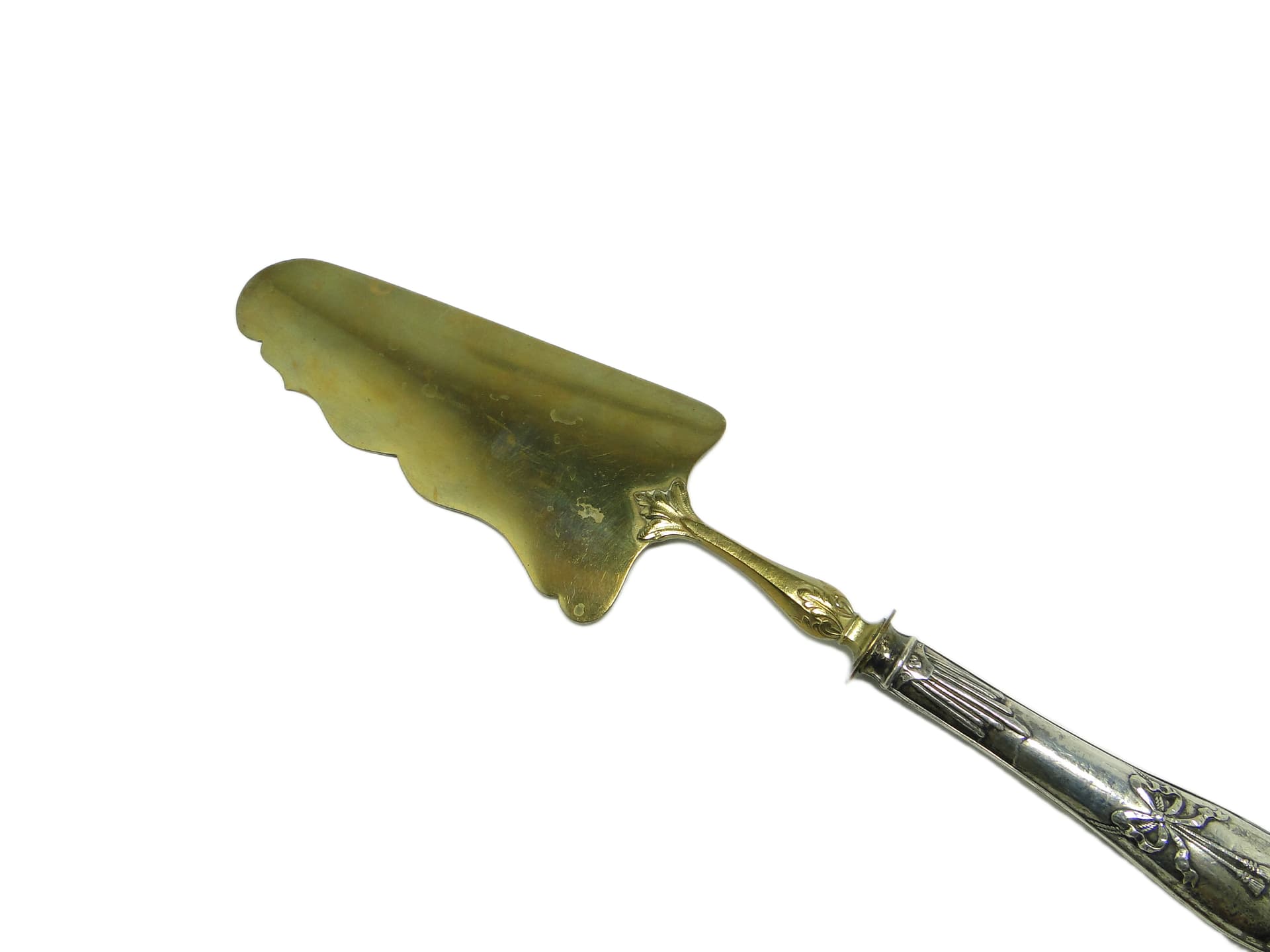 Cake server, Art Nouveau, gilded brass, silver, France, early 20th c. - 96394