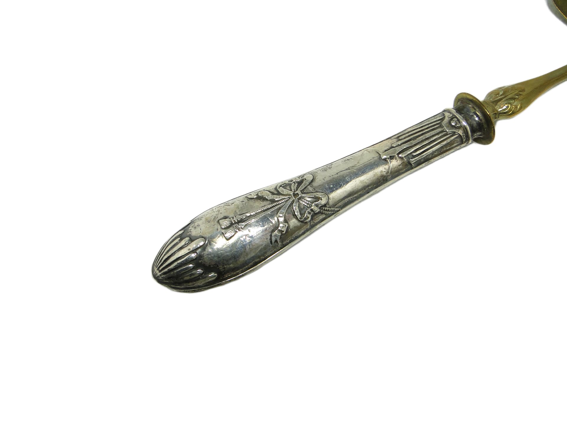 Cake server, Art Nouveau, gilded brass, silver, France, early 20th c. - 96390
