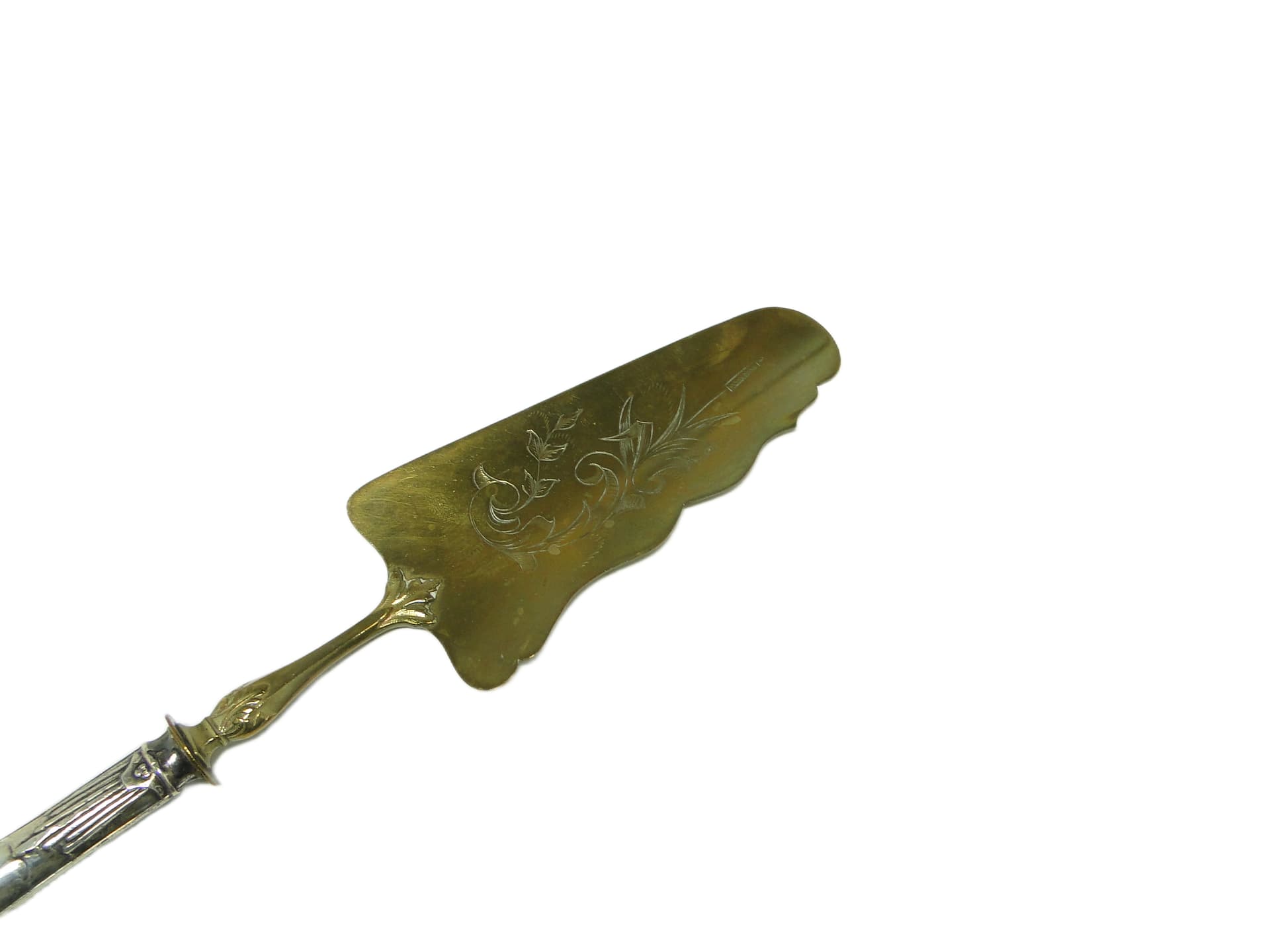 Cake server, Art Nouveau, gilded brass, silver, France, early 20th c. - 96387