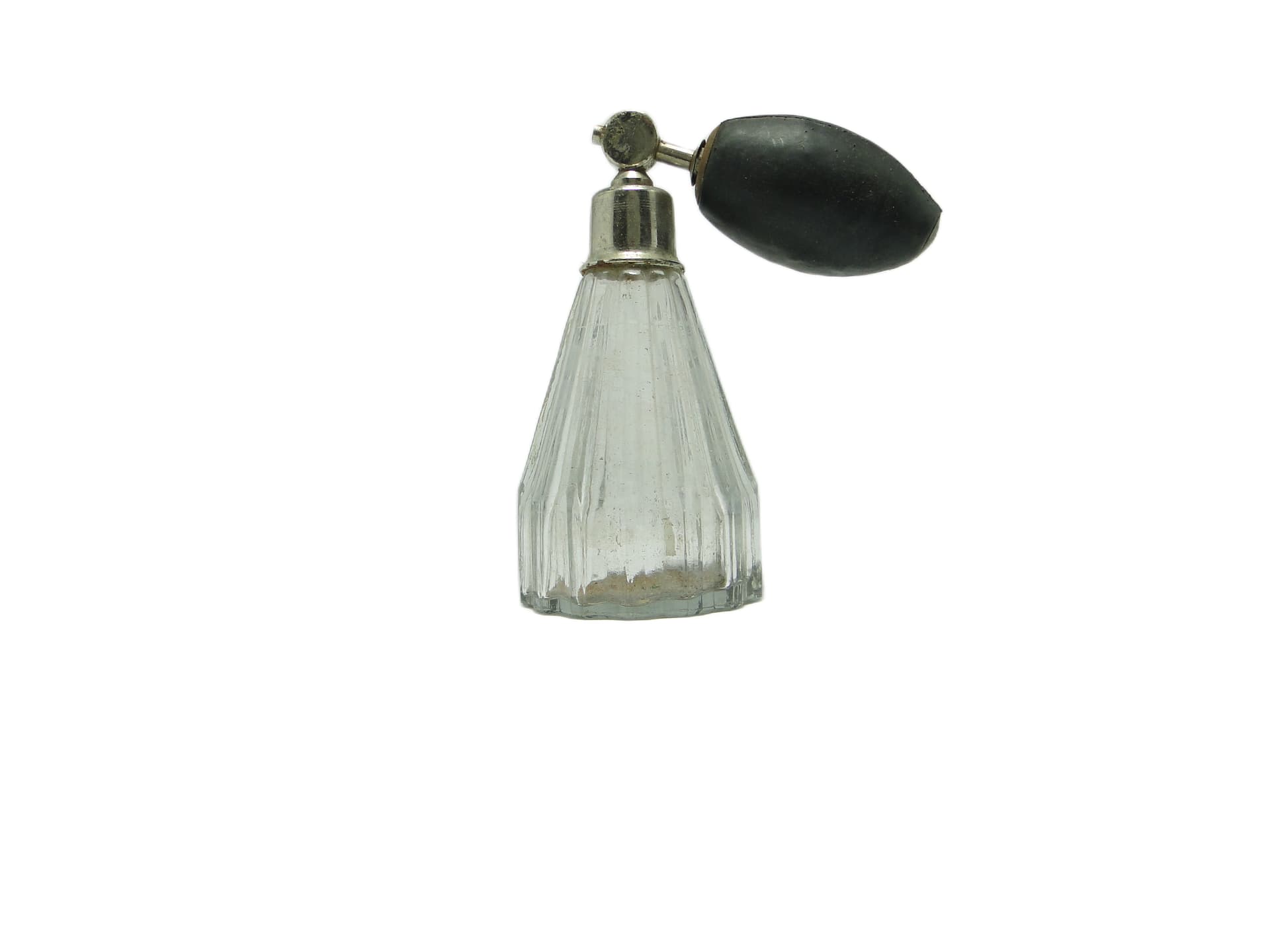 Flakon na perfumy z atomizerem, Art Deco, szkło transparentne, Polska, lata 50. - 96424