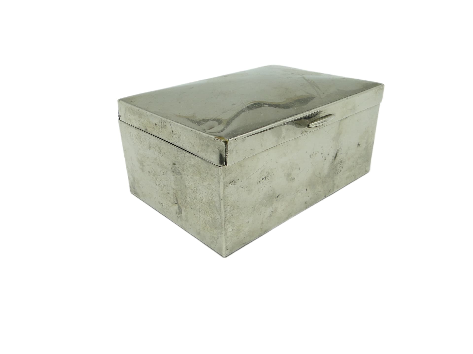 Humidor Art Deco, mosiądz chromowany, Polska, lata 50. - 96445