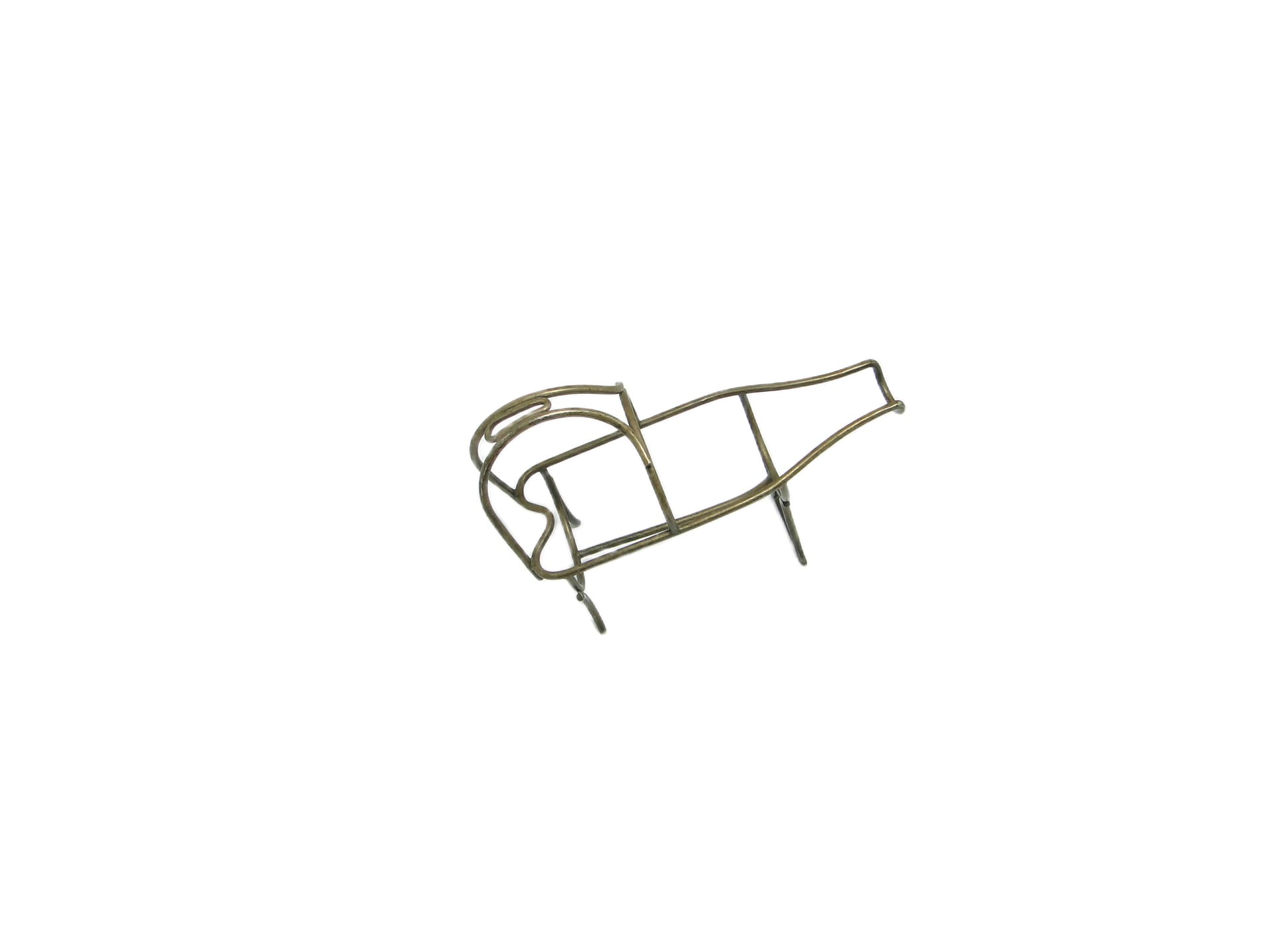 Stojak na butelkę do szampana Art Déco, mosiądz srebrzony, Belgia, lata 30. - 96649