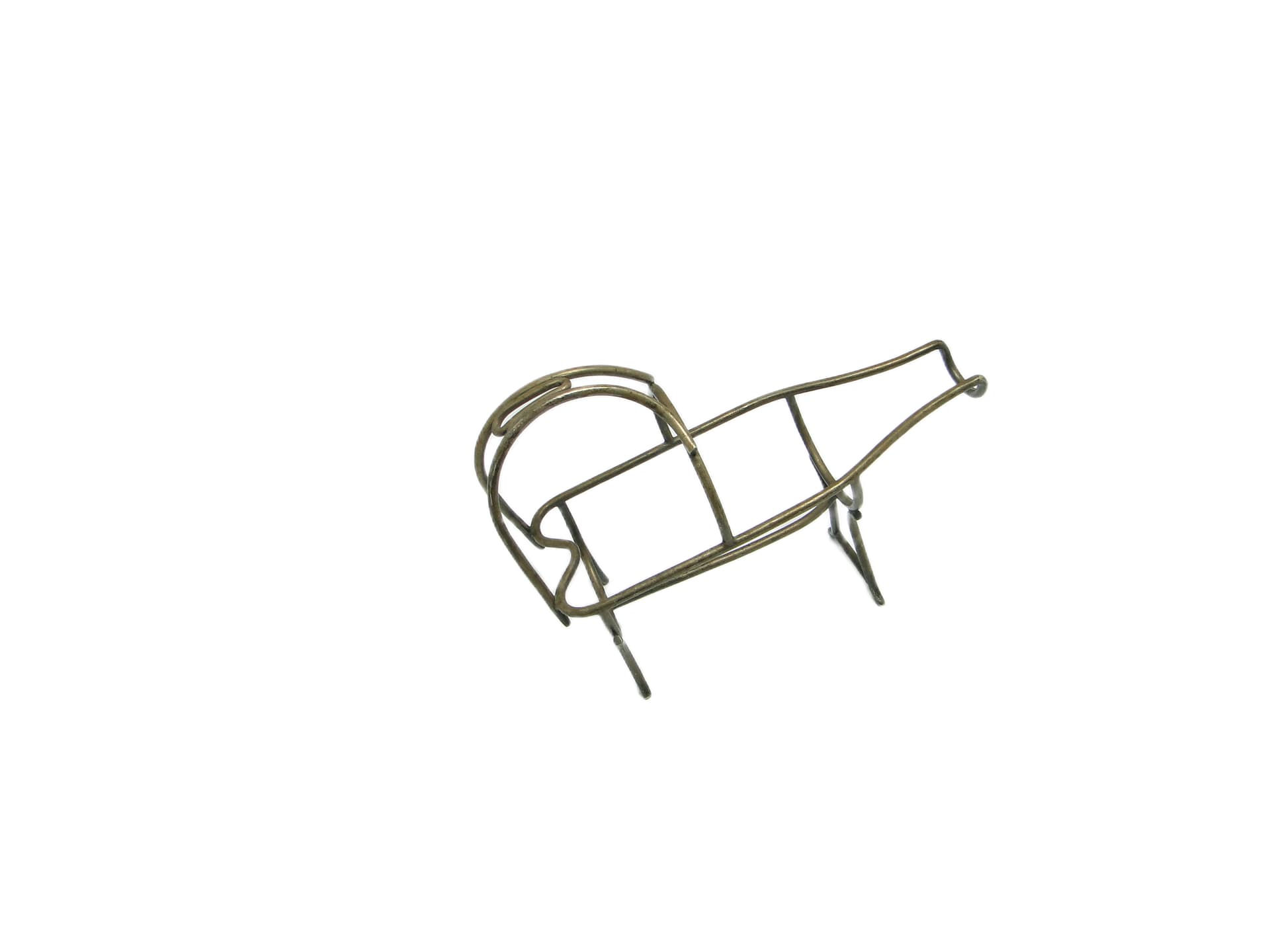 Stojak na butelkę do szampana Art Déco, mosiądz srebrzony, Belgia, lata 30. - 96644