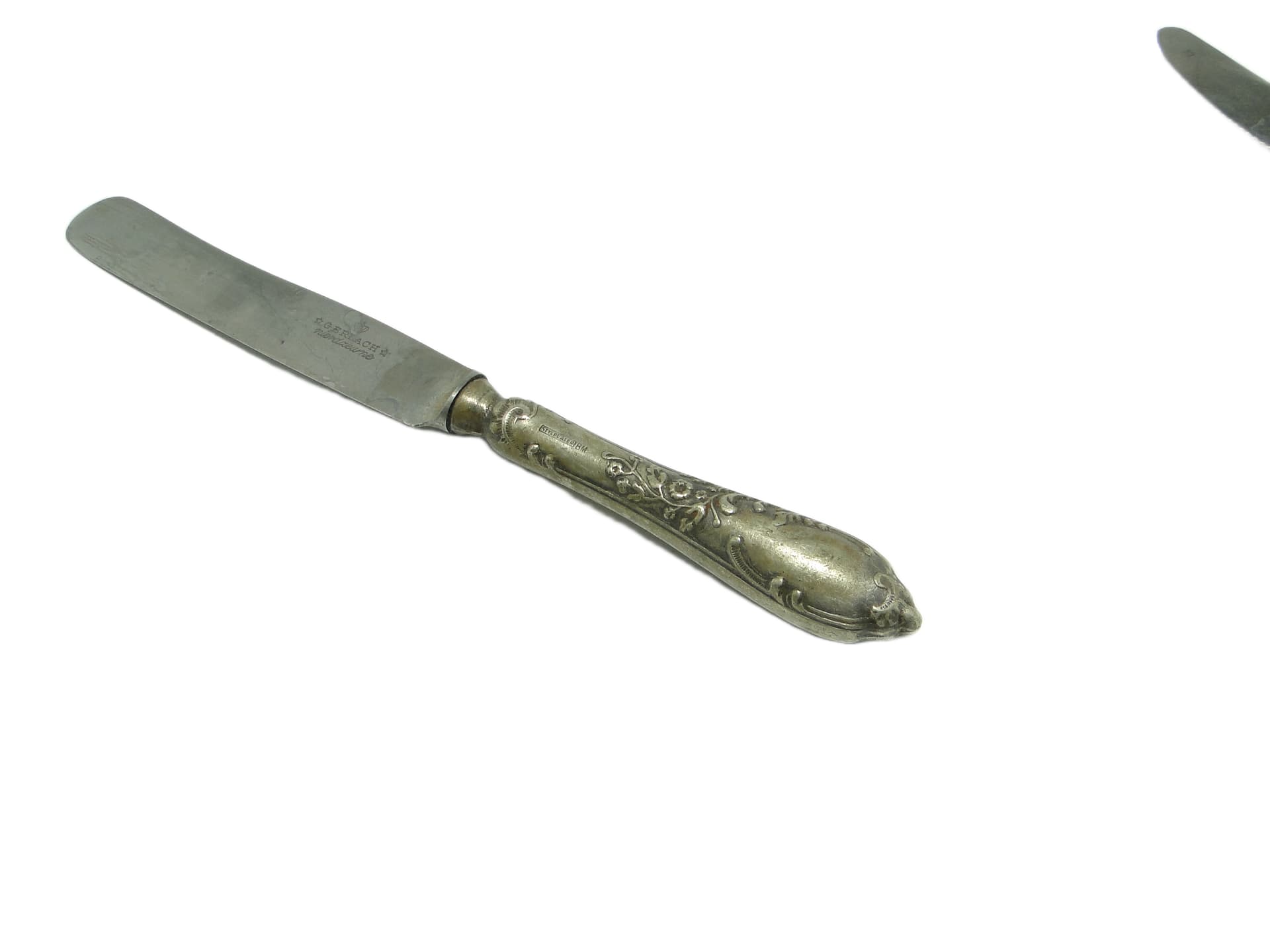 Set of three bread knives, mid-century modern, silver-plated brass, Poland, 1950s. - 96689