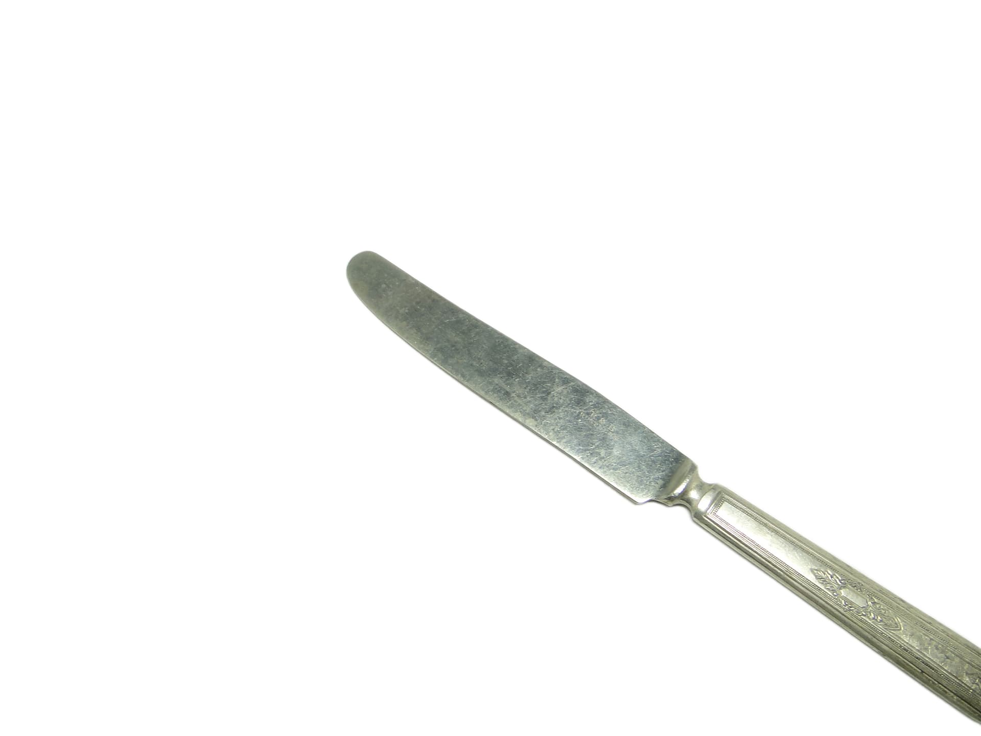 Nóż do chleba Art Deco, mosiądz srebrzony, Niemcy, lata 30. - 96704