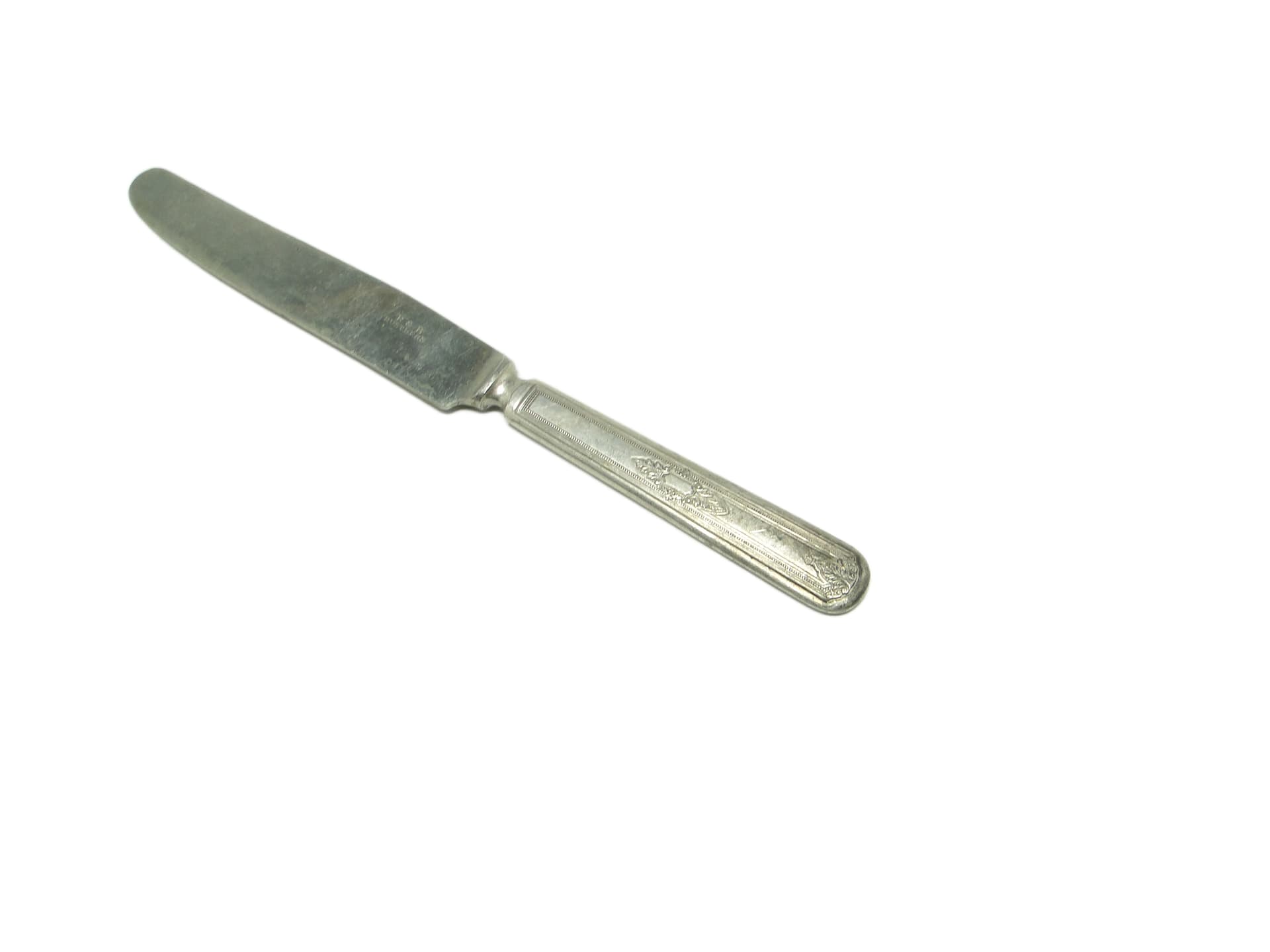 Nóż do chleba Art Deco, mosiądz srebrzony, Niemcy, lata 30. - 96702