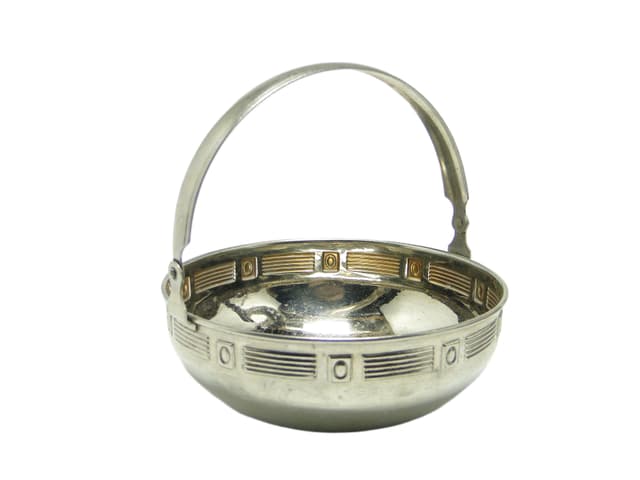 Cukiernica Wiedeńska Secesja, mosiądz srebrzony, Austria, początek XX w. - WYMIARY