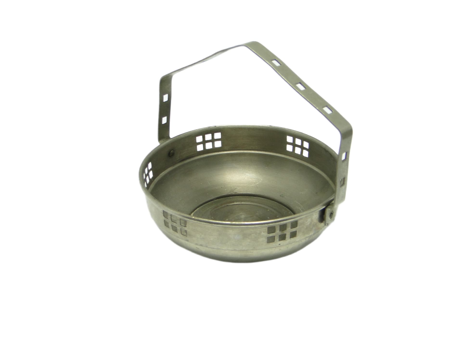 Sugar bowl, Art Nouveau, silver-plated brass, Austria, early 20th c.