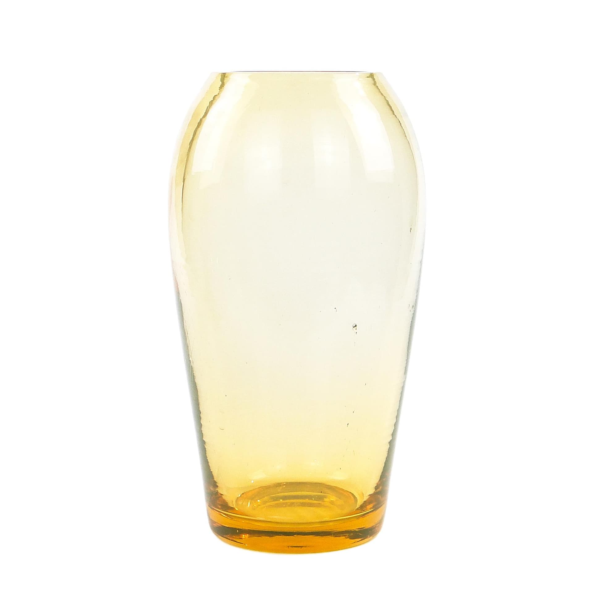 Wazon Modernizm, szkło uranowe, Moser, Czechosłowacja, lata 30.