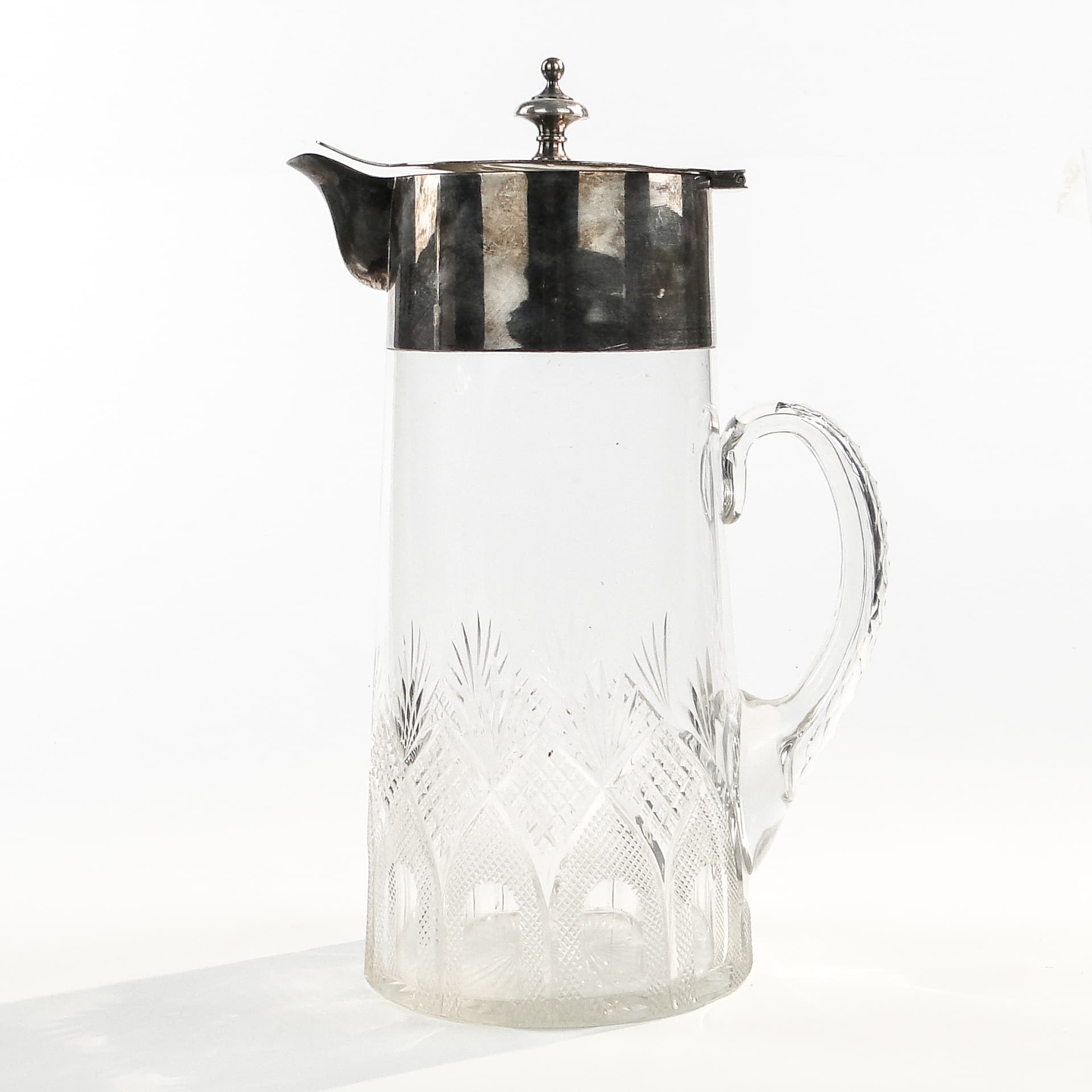 Dzban na wino Art Deco, szkło transparentne, Niemcy, lata 20. - 97502