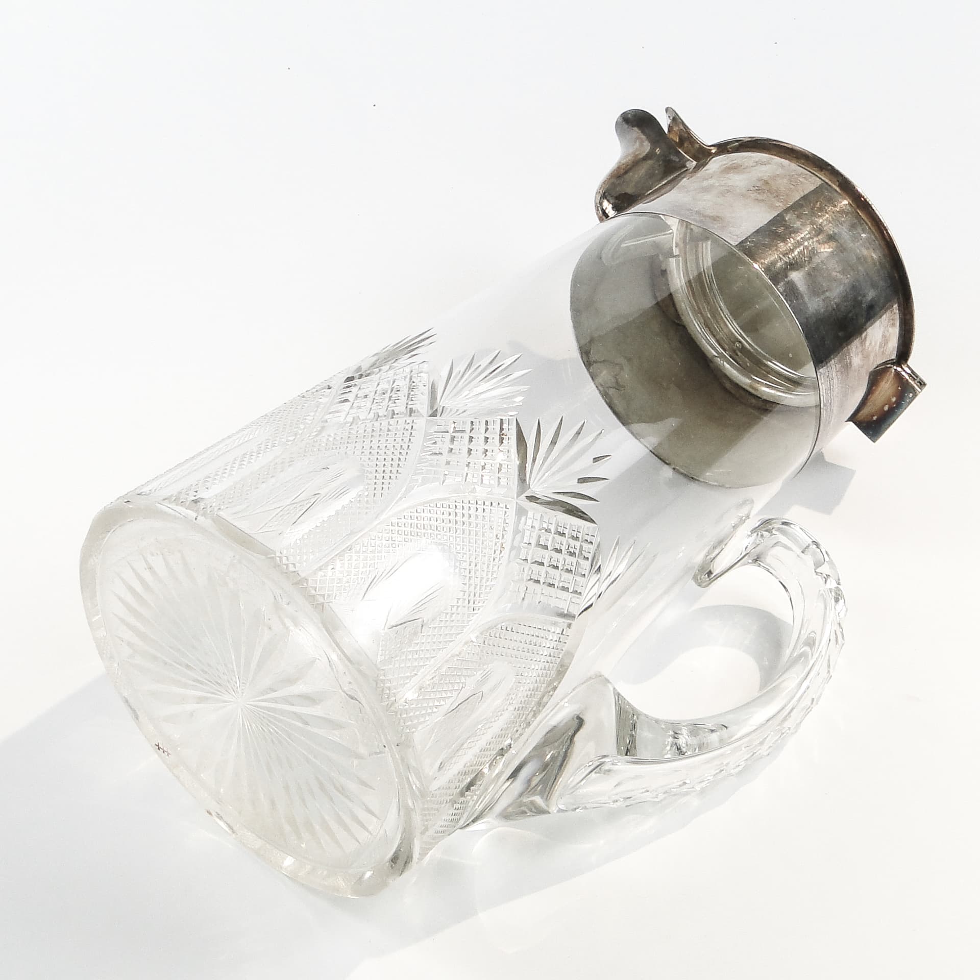 Dzban na wino Art Deco, szkło transparentne, Niemcy, lata 20. - 97507