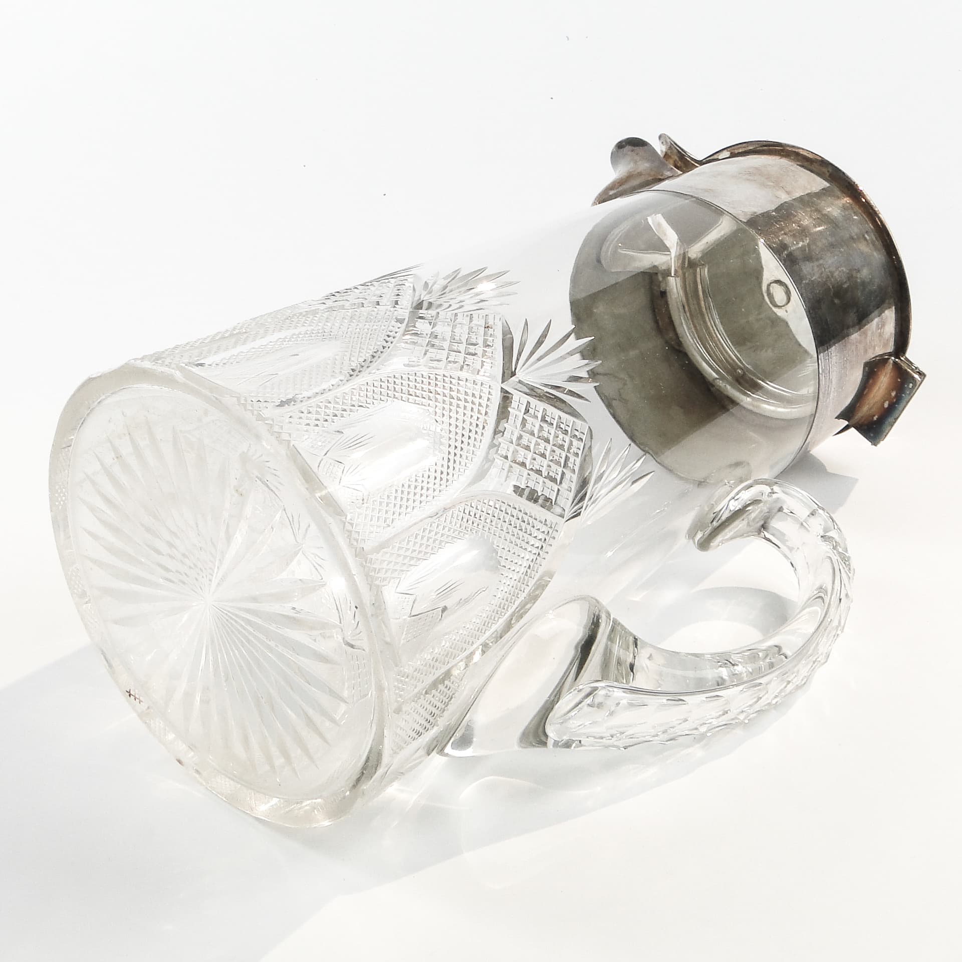 Dzban na wino Art Deco, szkło transparentne, Niemcy, lata 20. - 97511