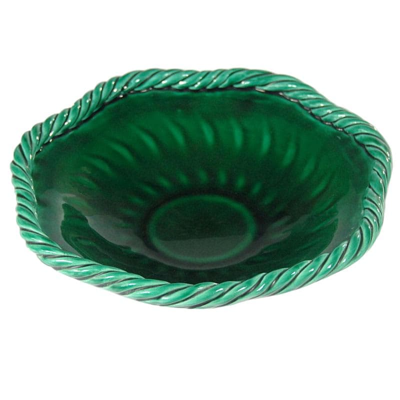 Emerald Green Ceramic Bowl, Vallauris, France, 1950s