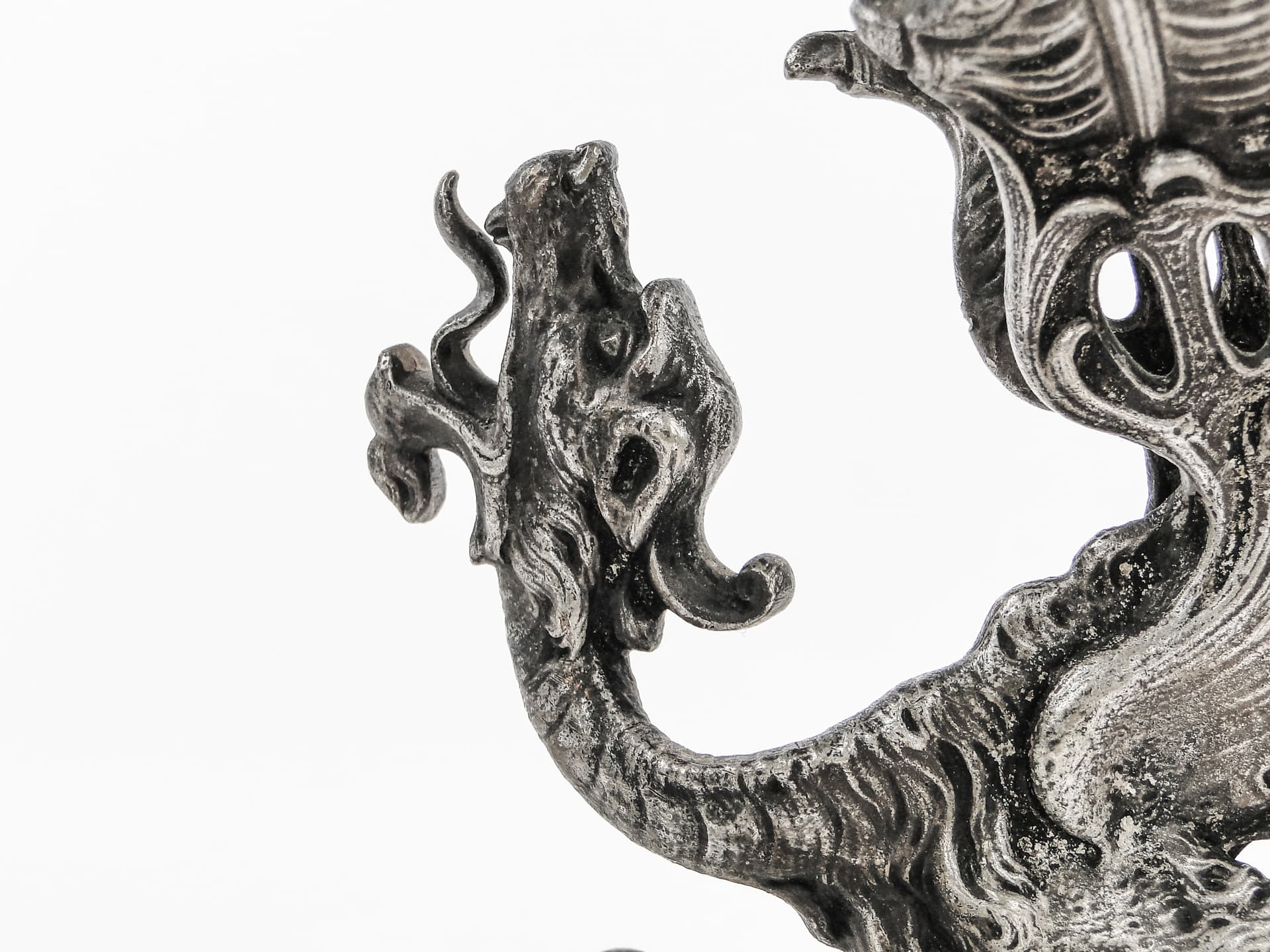 Stojak na nożyki do owoców, Art Nouveau, mosiądz srebrzony, Fraget, Polska, XIX w. - 97587