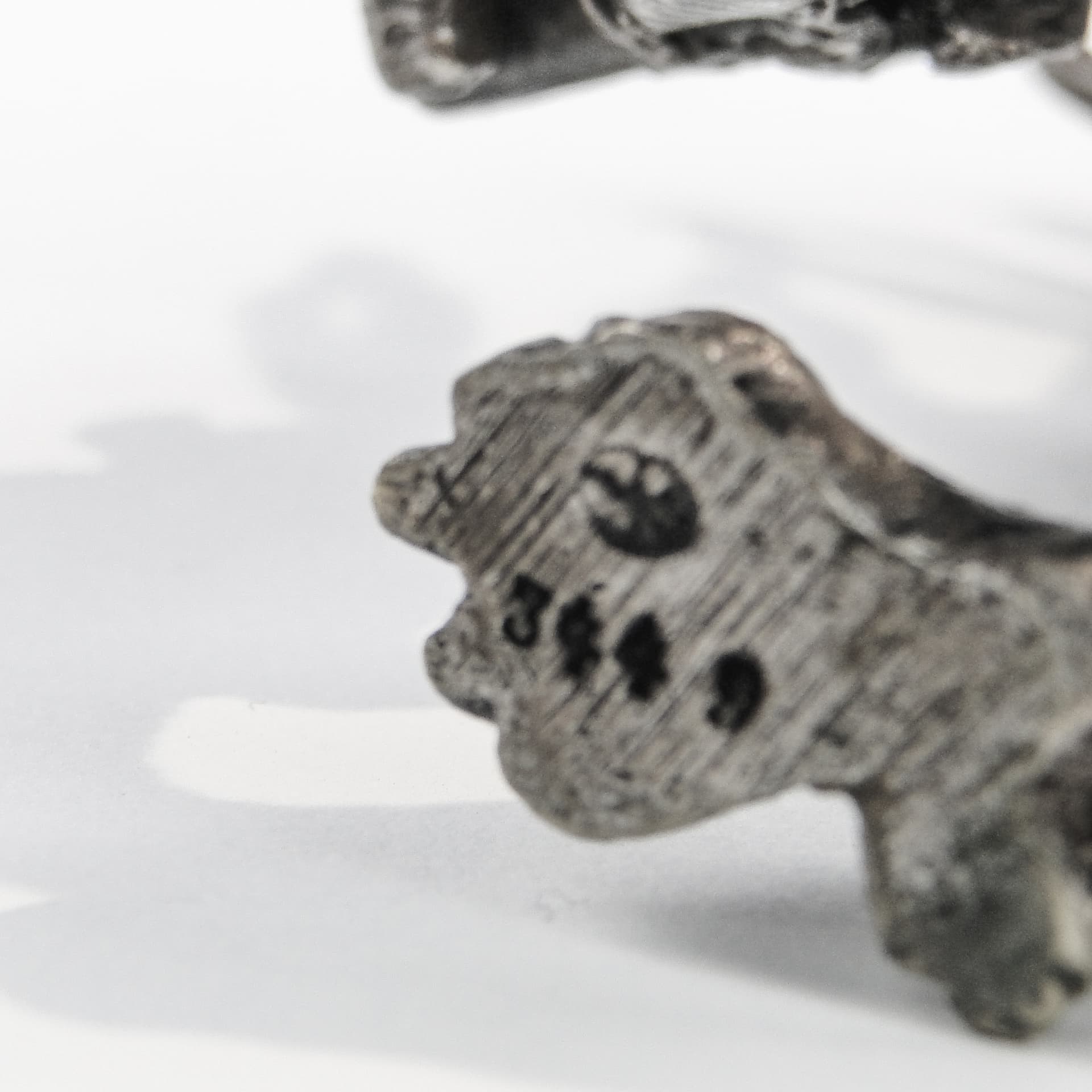 Stojak na nożyki do owoców, Art Nouveau, mosiądz srebrzony, Fraget, Polska, XIX w. - 97591