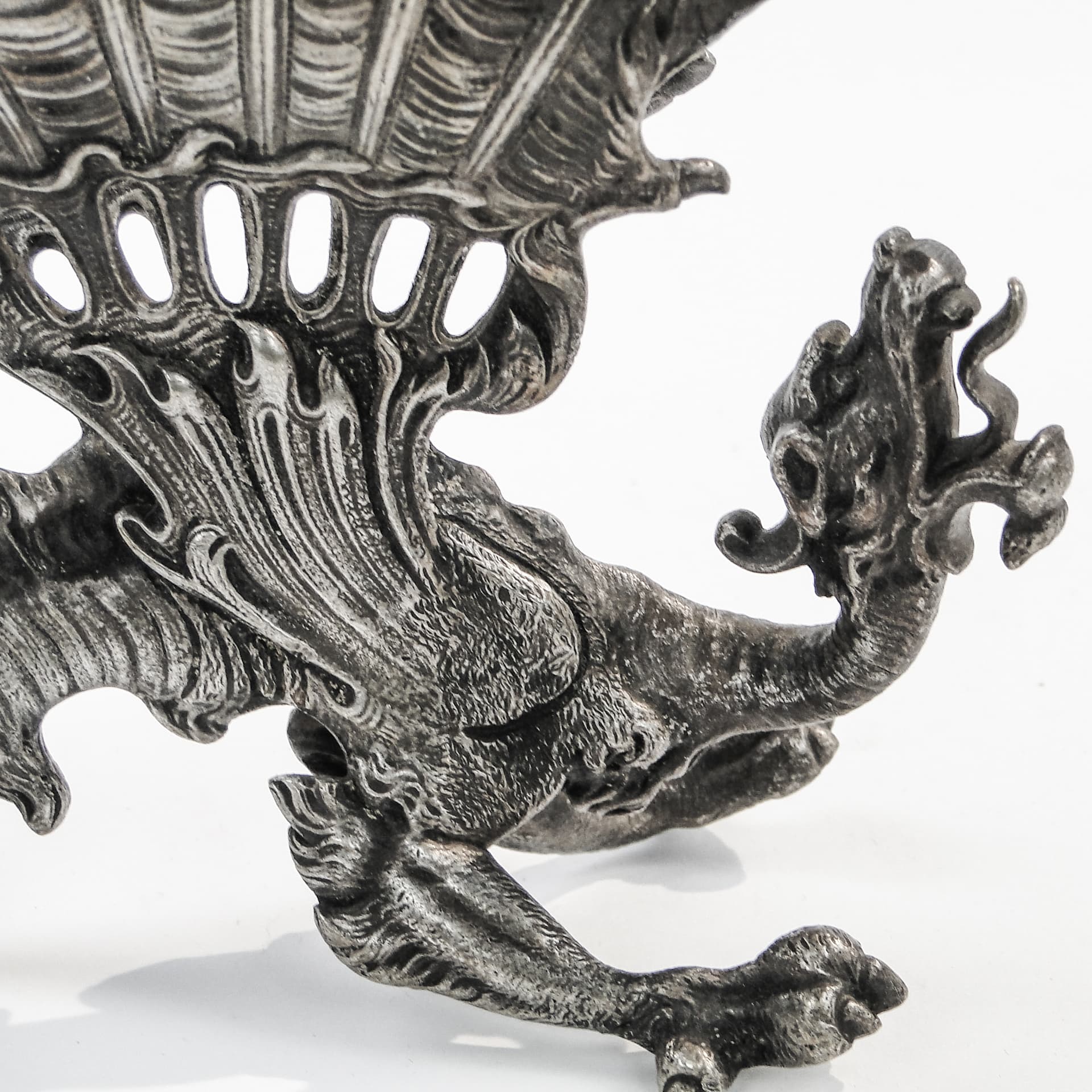 Stojak na nożyki do owoców, Art Nouveau, mosiądz srebrzony, Fraget, Polska, XIX w. - 97585