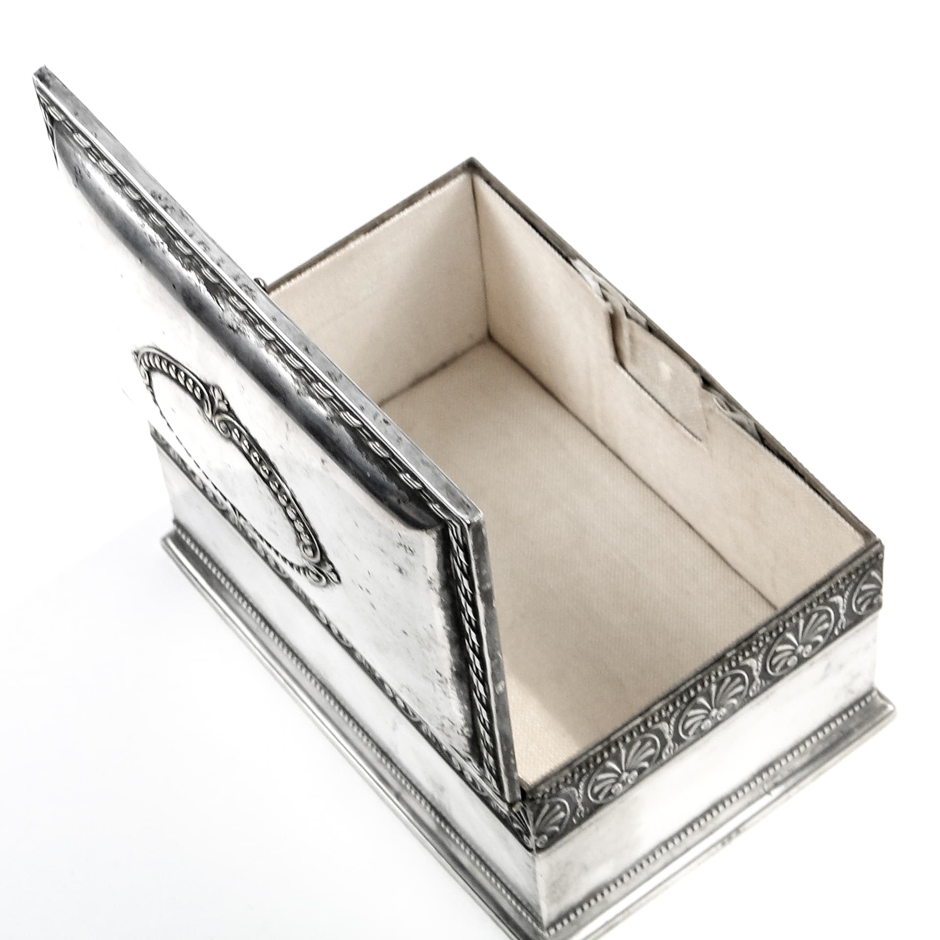Neoclassical jewelry casket, silver-plated brass, Sweden, early 20th c. - 97611