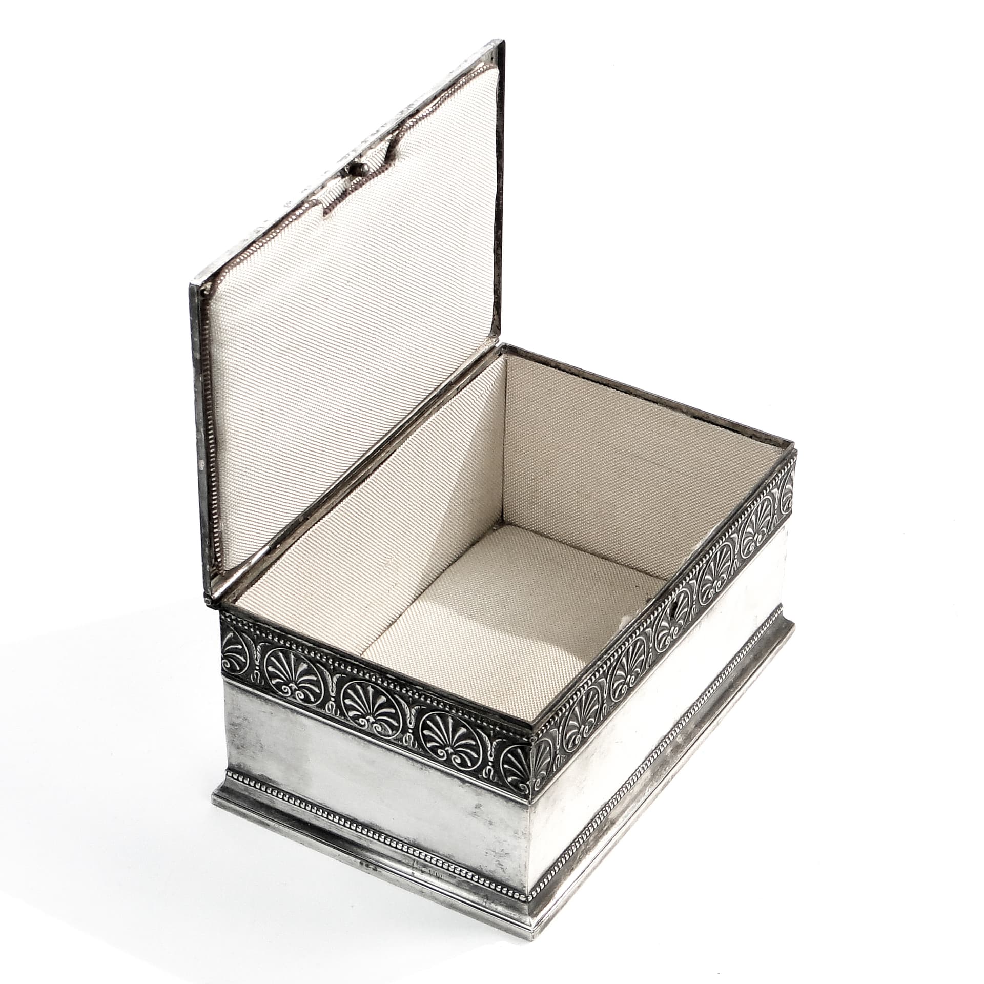 Neoclassical jewelry casket, silver-plated brass, Sweden, early 20th c. - 97609