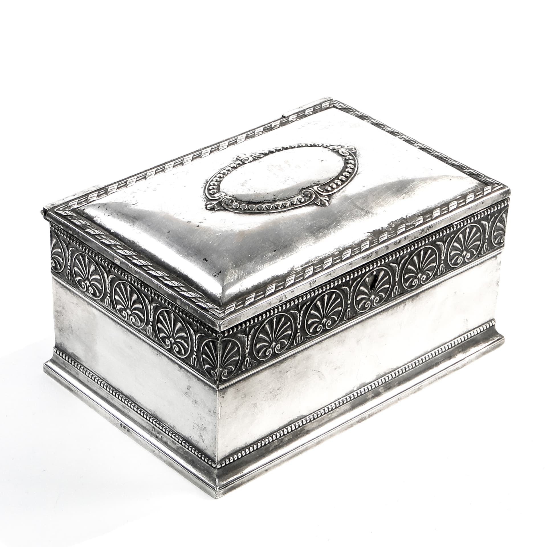 Neoclassical jewelry casket, silver-plated brass, Sweden, early 20th c. - 97606